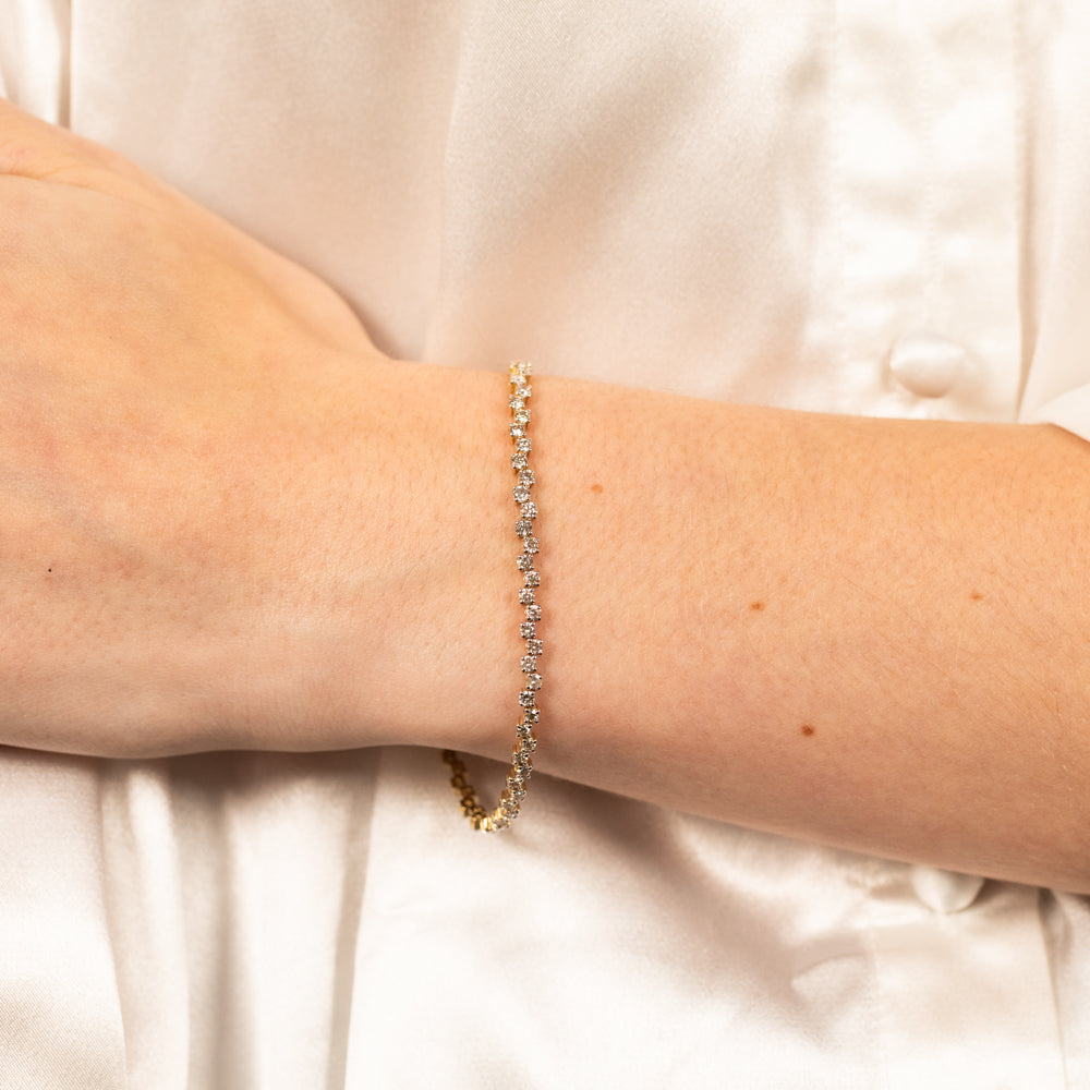 2 Carat Diamond Tennis Bracelet in 10K Yellow Gold | Elegant Women's Jewelry for Weddings, Parties & Special Occasions