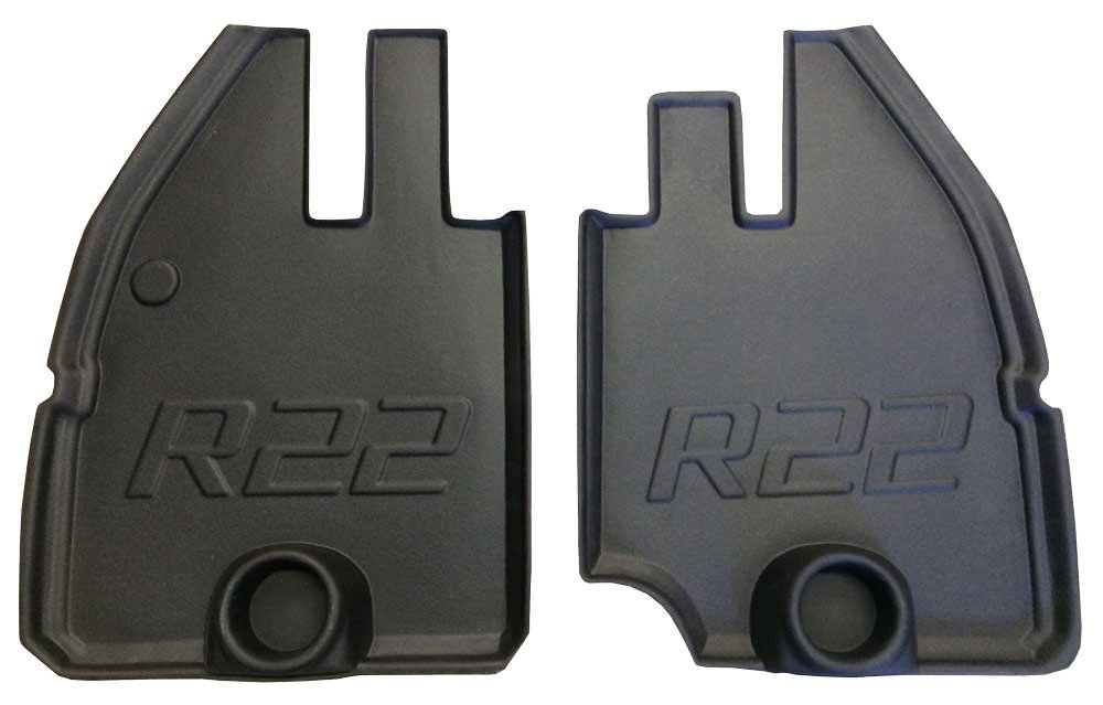 Robinson R22 Helicopter Plastic Floor Mat & Tray Set with Cup Holders - Durable Cockpit Protection for Pilots