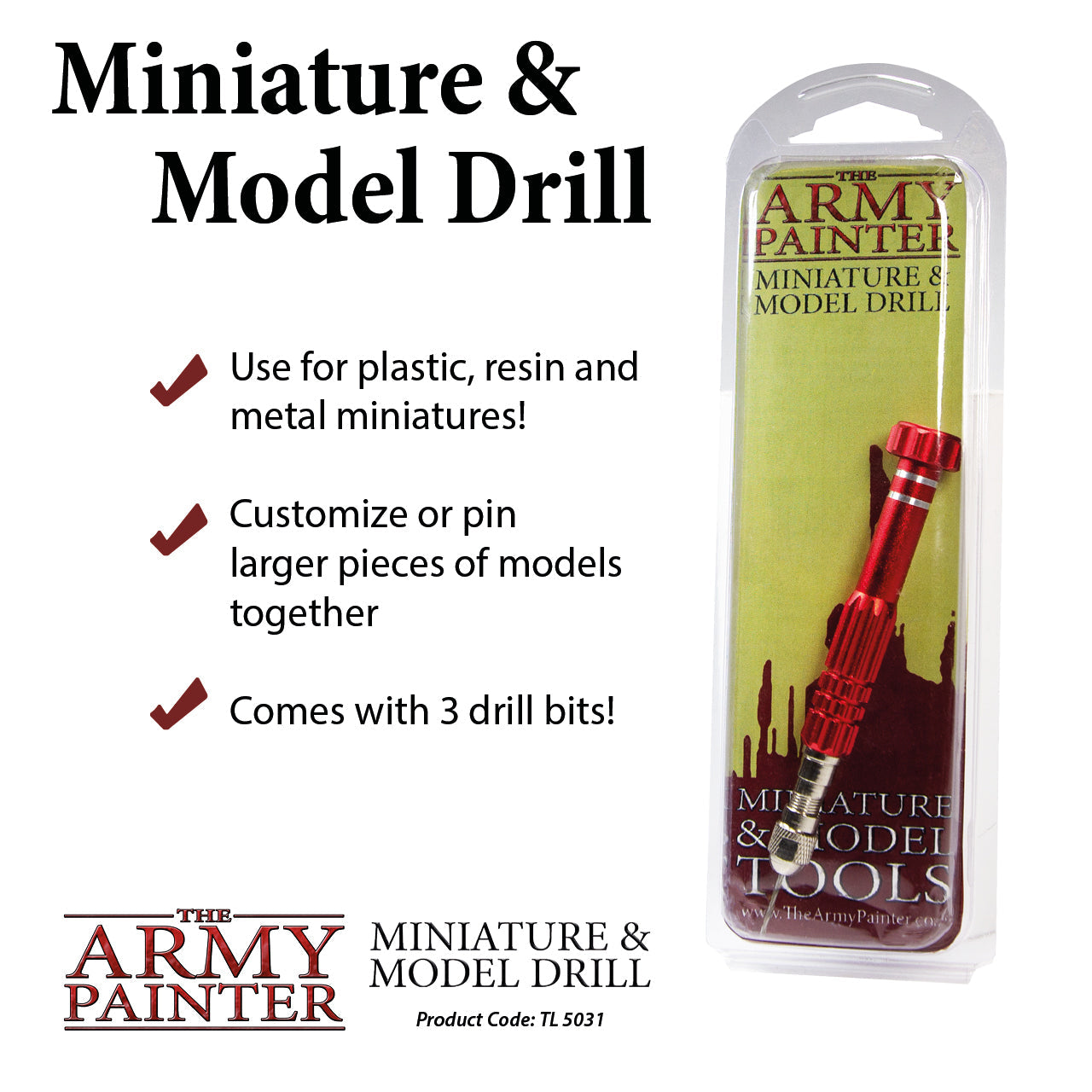 Miniature and Model Drill - Precision Hobby Tool for DIY Crafts, Miniature Building & Model Making - Perfect for Woodworking, Jewelry Making & RC Car Repair