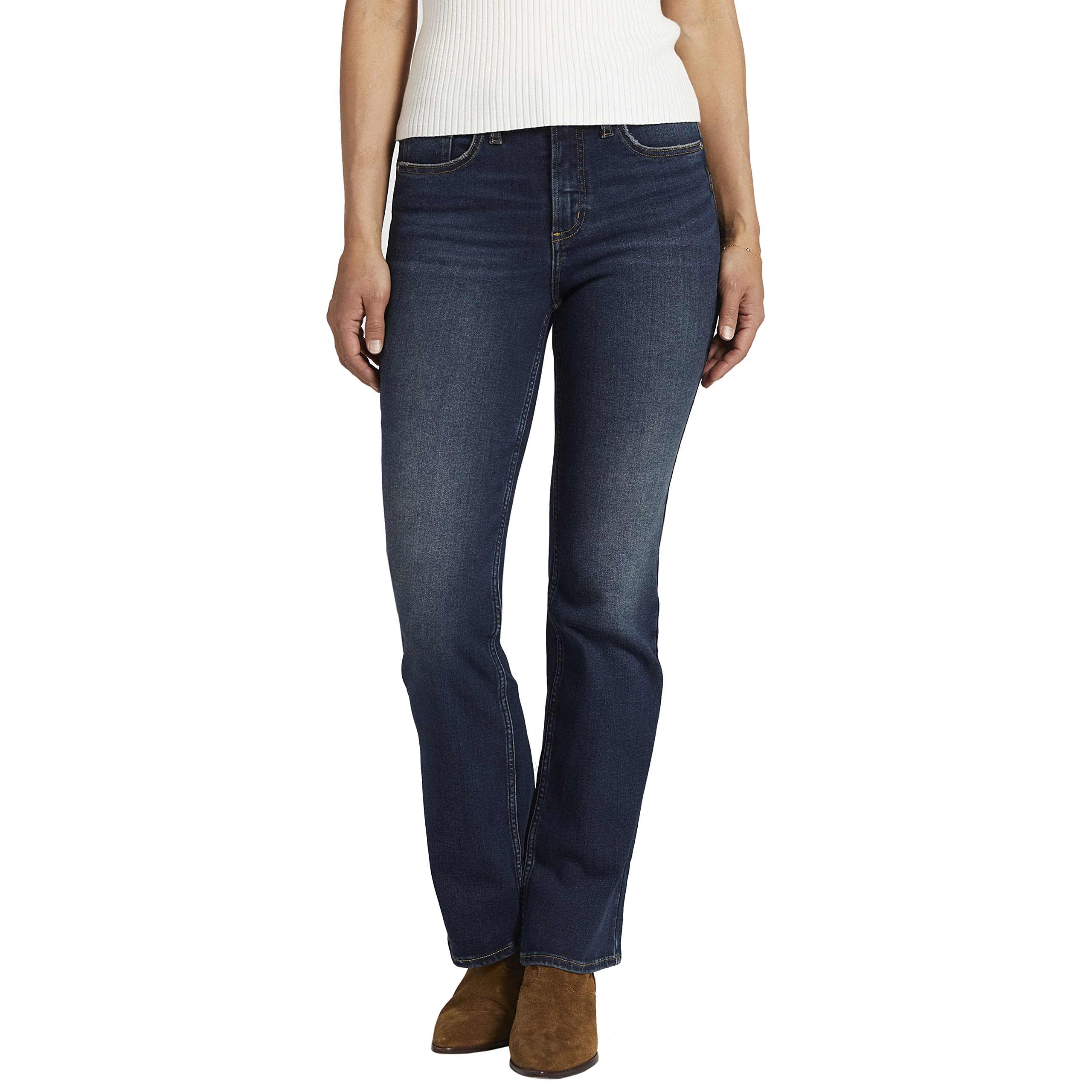 Silver Jeans Co. Women's Infinite Fit High Rise Bootcut Jeans - Stretch Denim Pants for Casual Wear & Night Out | Perfect for Work, Dating & Everyday Comfort