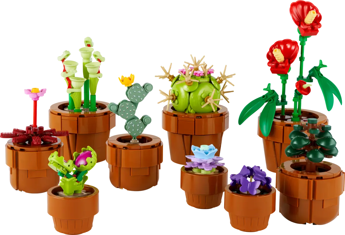 LEGO Botanical Collection Tiny Plants Building Kit - Creative DIY Mini Succulents & Cactus Set for Home & Office Decor, Gift for Plant Lovers