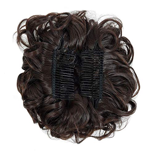 Classic Curly Chignon Hairpiece Bun - Elegant Synthetic Hair Bun for Women | Perfect for Weddings, Prom, Cosplay & Everyday Hairstyles