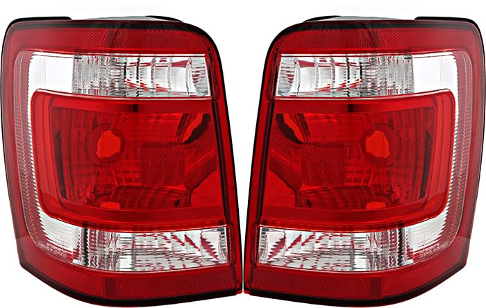 Ford Escape Tail Lights Lamps Set (2008-2012) - Driver & Passenger Side Replacement - Compatible with 2008 2009 2010 2011 2012 Models - Perfect for Night Driving, Safety Upgrades & Vehicle Customization