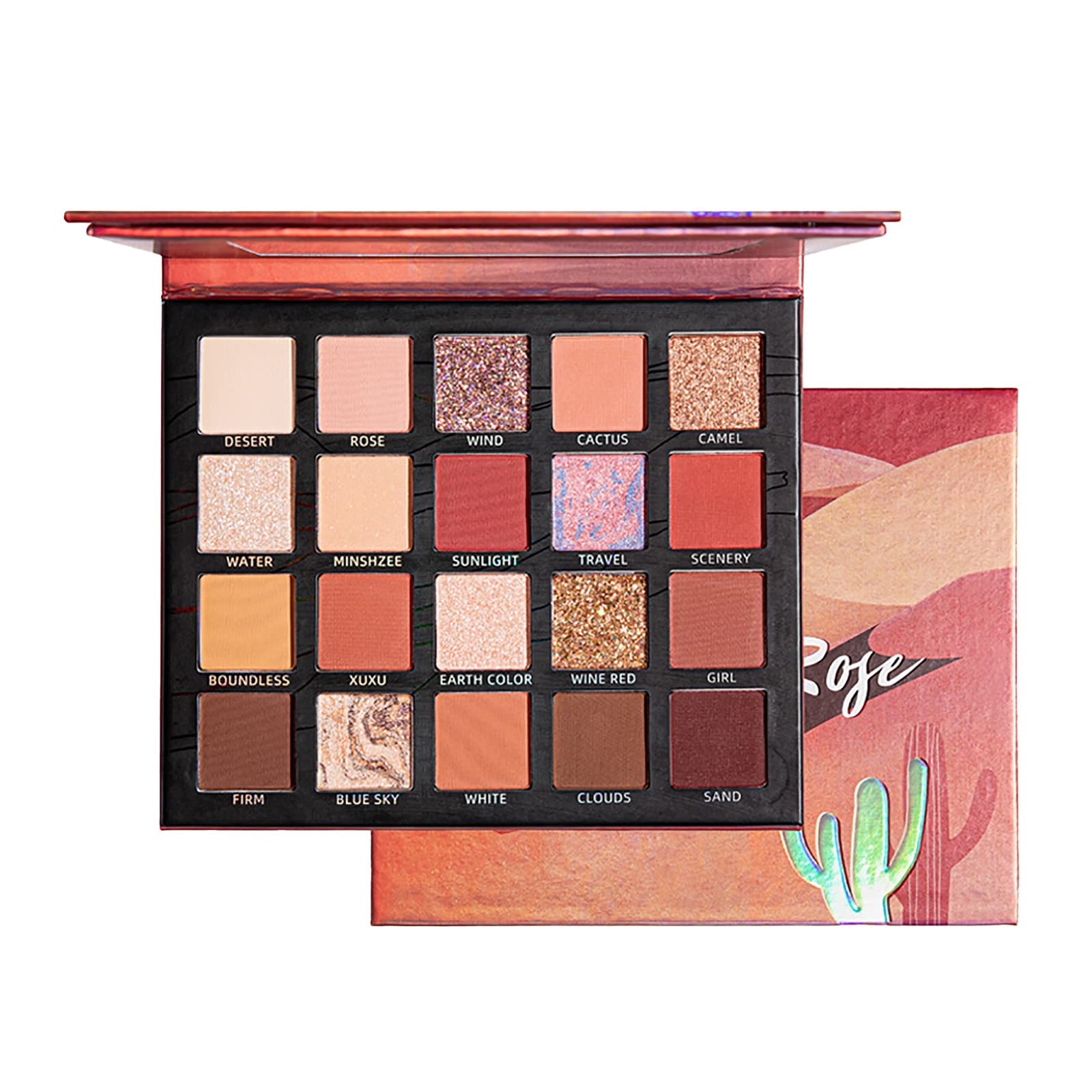 Flower Beauty Eyeshadow Stick & Palette Set - Matte & Glitter for Everyday Makeup