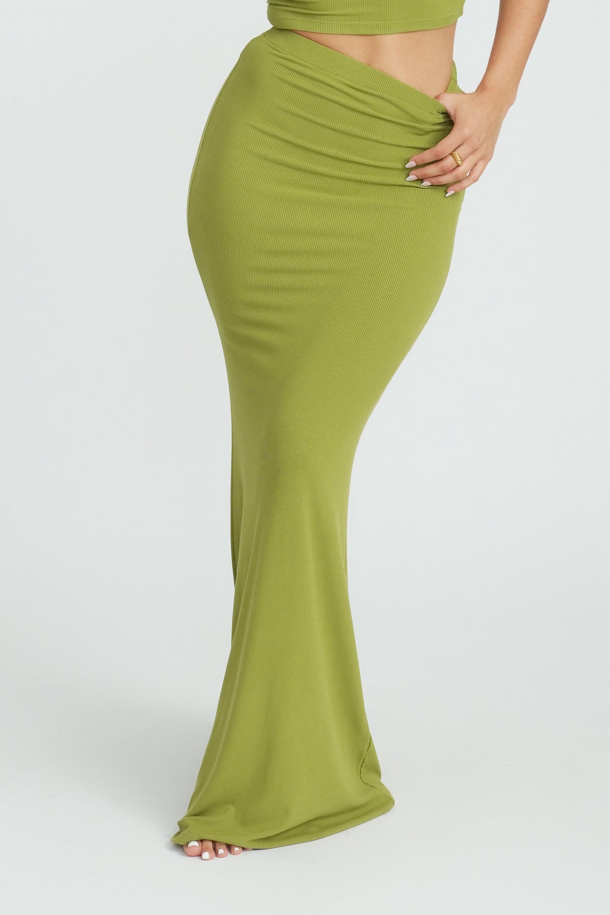 Dom Maxi Skirt in Moss Green - Flowy Boho Long Skirt for Women | Perfect for Beach, Vacation & Summer Outfits