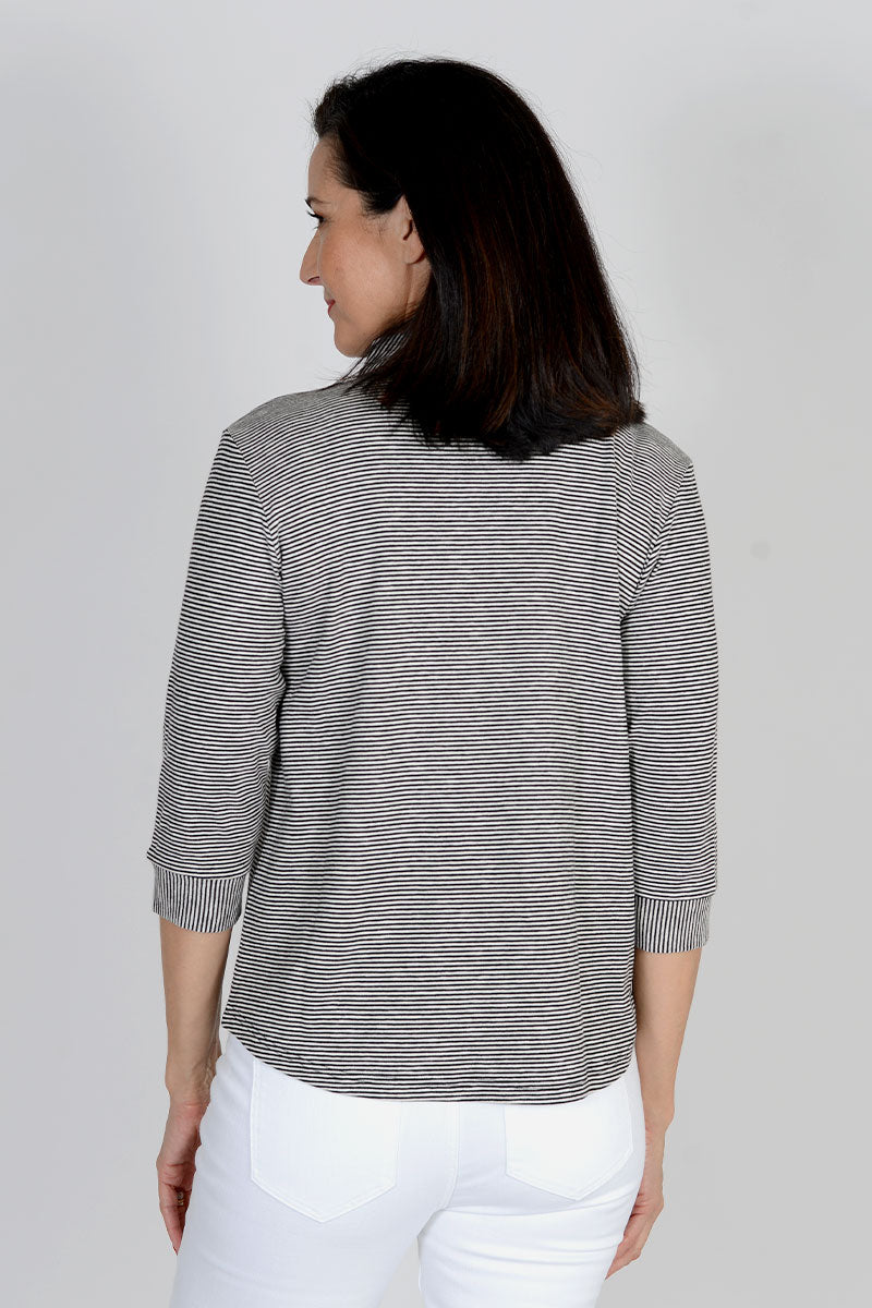 Stylish Striped Button Cuff Blouse for Women | Fashionable Long Sleeve Tops | Perfect for Office, Casual Wear & Date Nights