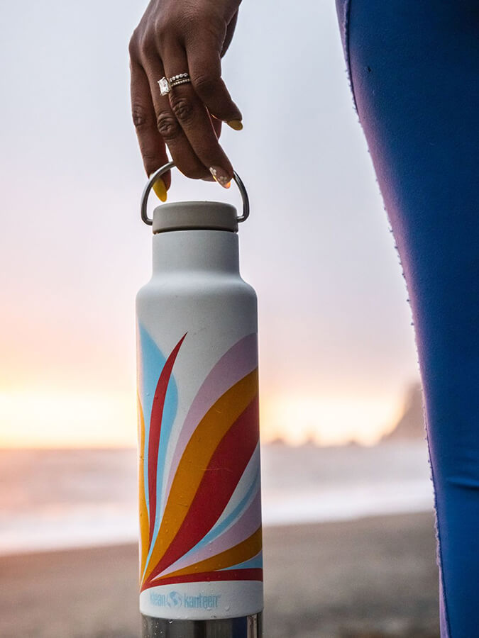 Klean Kanteen 20oz Vacuum Insulated Stainless Steel Water Bottle with Loop Cap | Leakproof & BPA-Free | Perfect for Hiking, Gym & Everyday Use