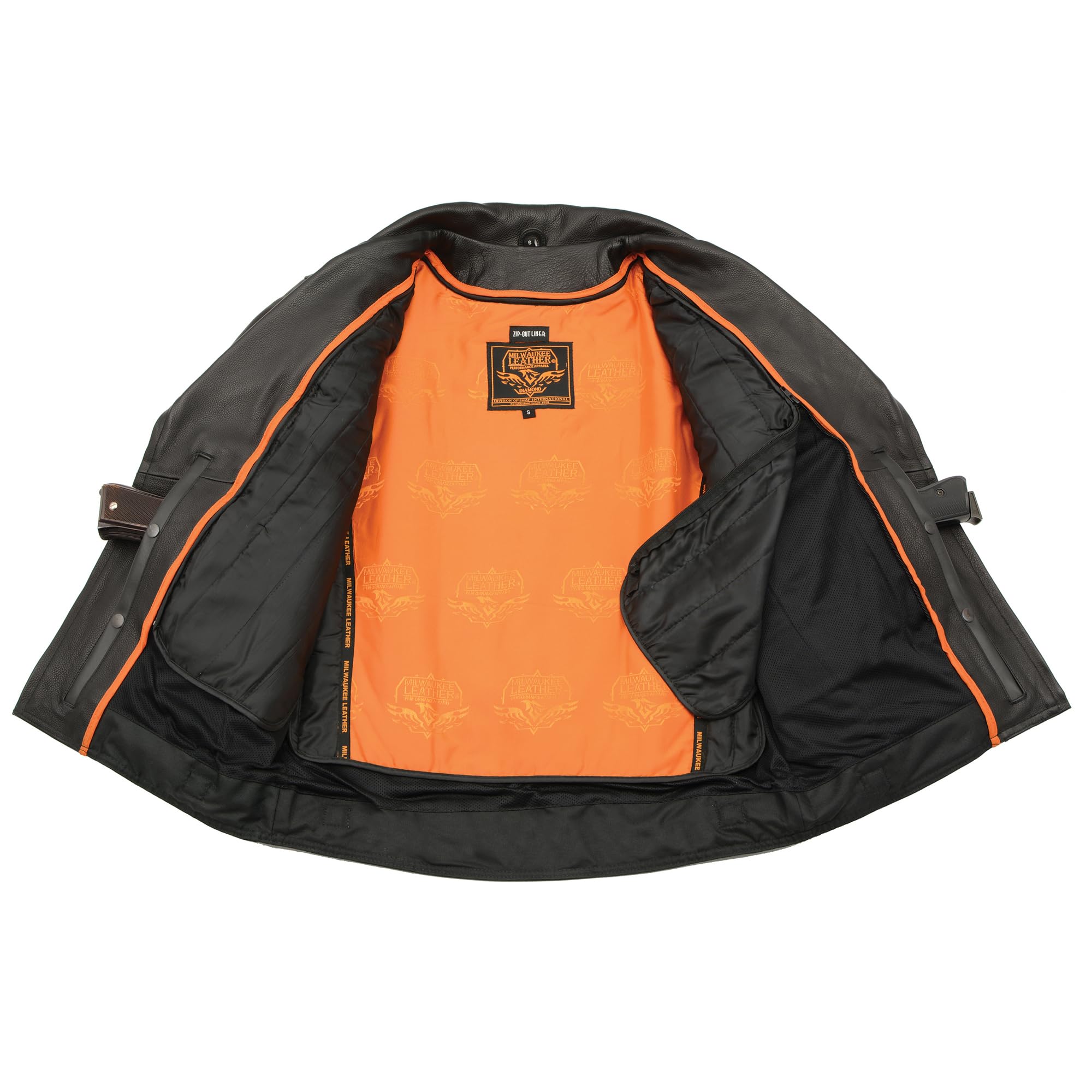 Milwaukee Leather Men's Black Utility Pocket Vented Cruiser Biker Jacket LKM1720 | Motorcycle Riding Gear for Harley & Cruiser Bikes | Perfect for Road Trips & Daily Commutes