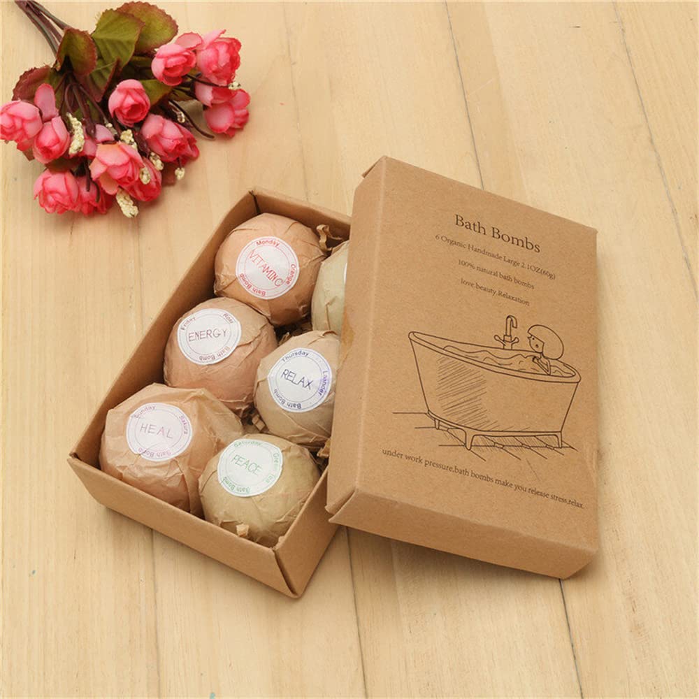 6PCS Mild East Gold Bath Salt Balls - Premium Large Colorful Bath Bombs for Relaxation & Stress Relief - Perfect for Spa, Self-Care & Gift Giving