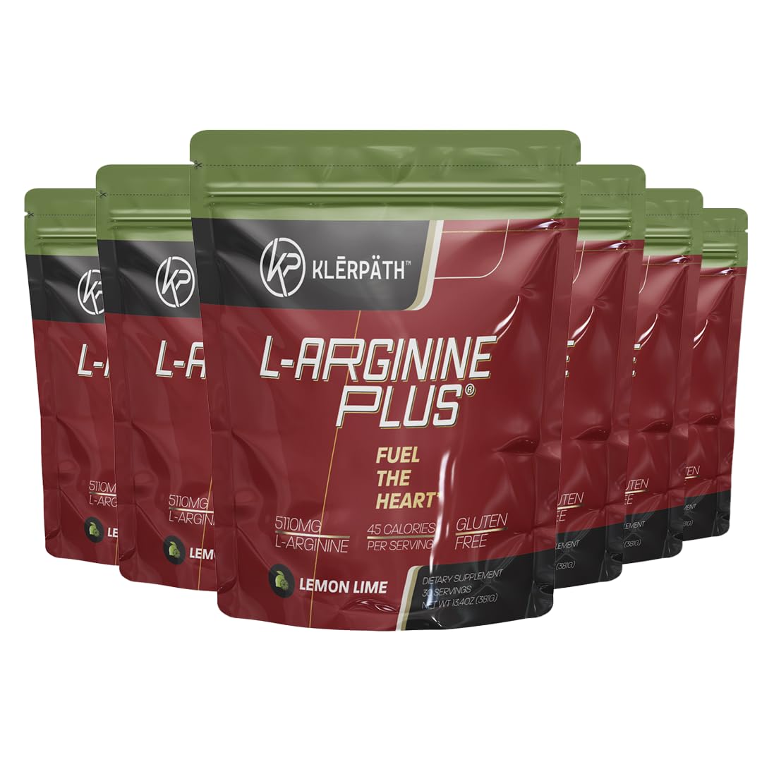 Lemon Lime 6 Pack - Natural Blood Pressure & Cholesterol Support Supplement for Heart Health, 13.4oz (380g) - Supports Cardiovascular Wellness for Active Lifestyles