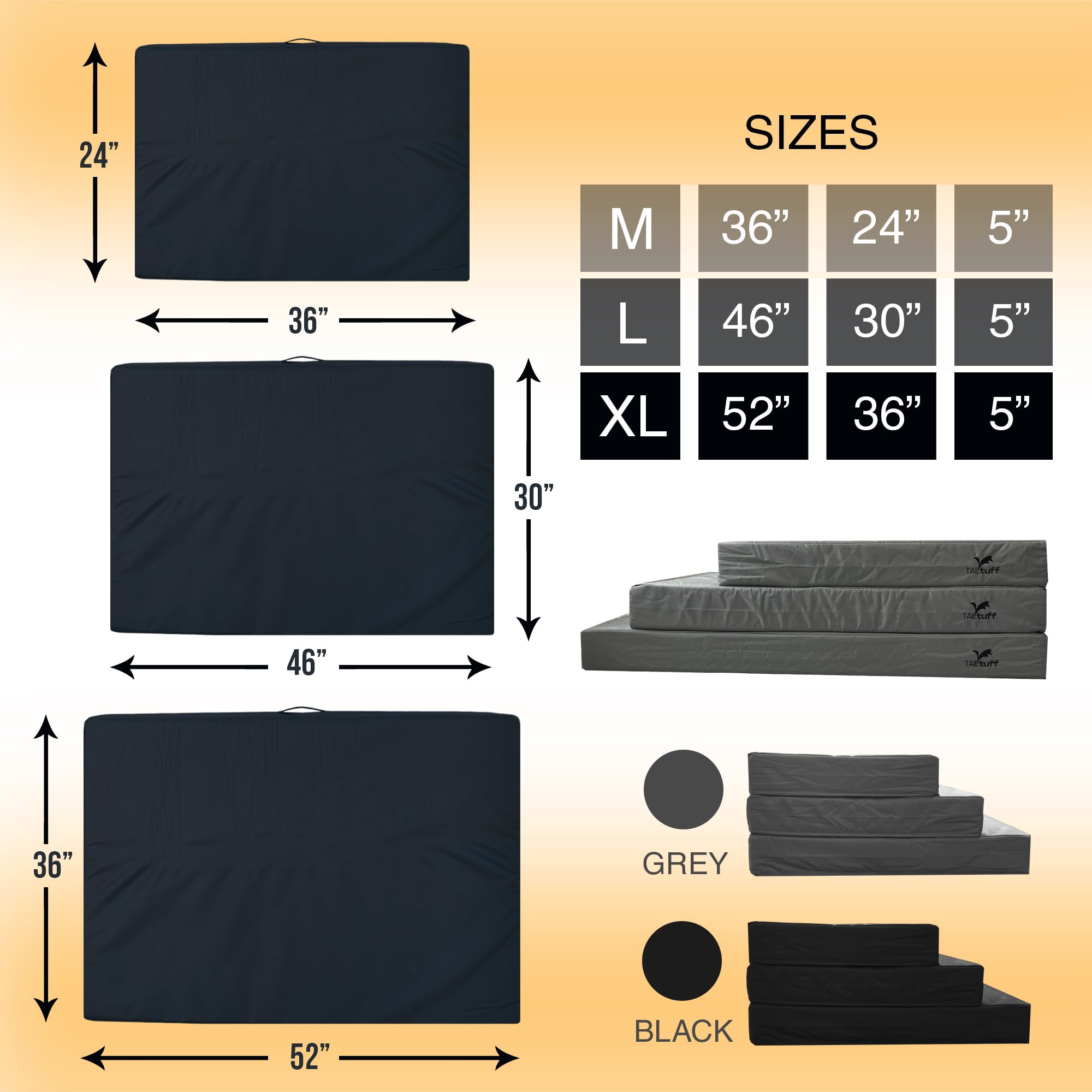Orthopedic Elevated Dog Bed with Memory Foam - Waterproof & Washable Cover for Large & Medium Dogs - Perfect for Indoor/Outdoor Use - Extra Large Gray Pet Bed for Joint Support & Comfort