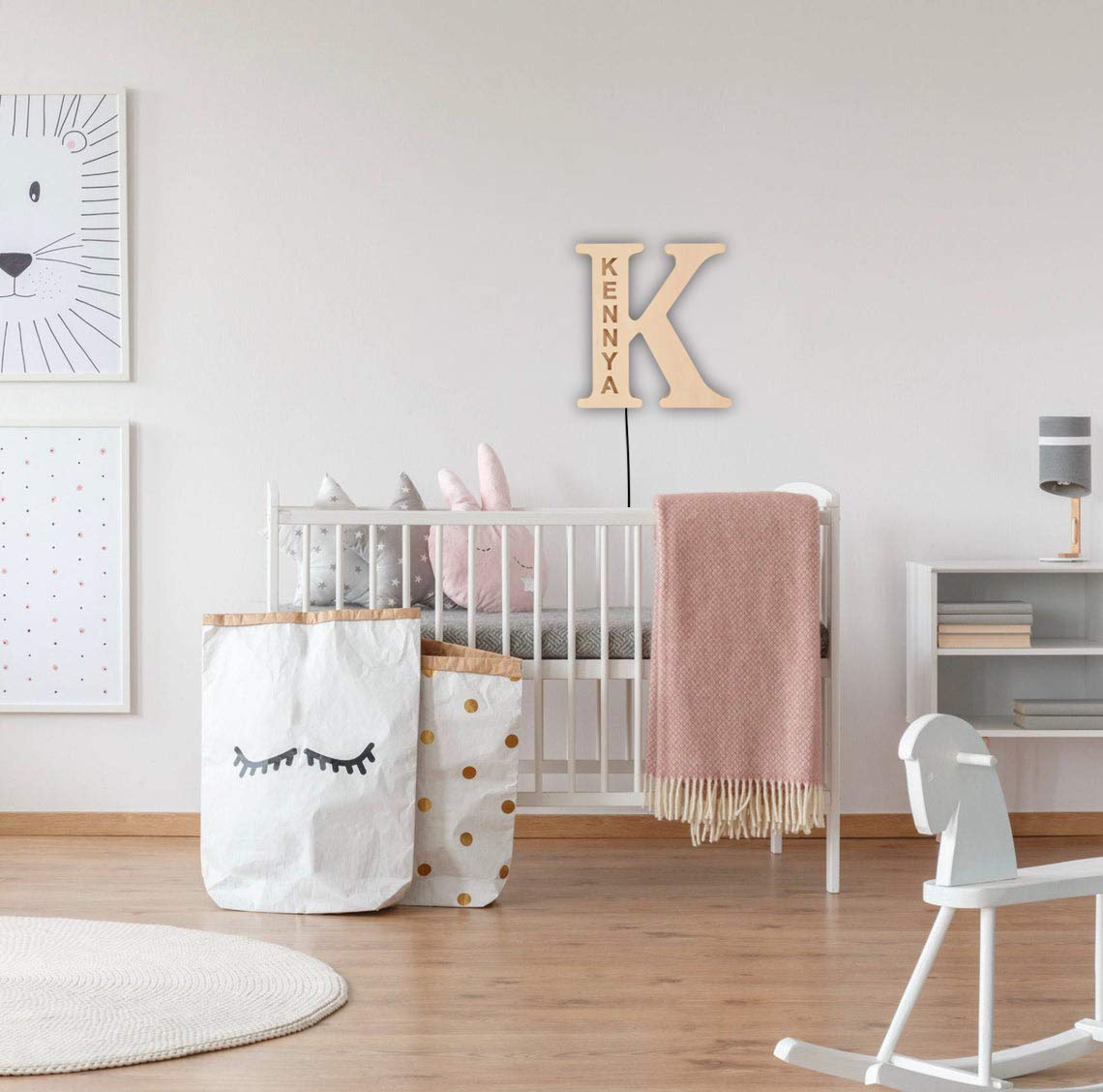 Custom LED Marquee Letter Lights - Personalized Wooden Wall Decor for Bedroom, Wedding & Gifts