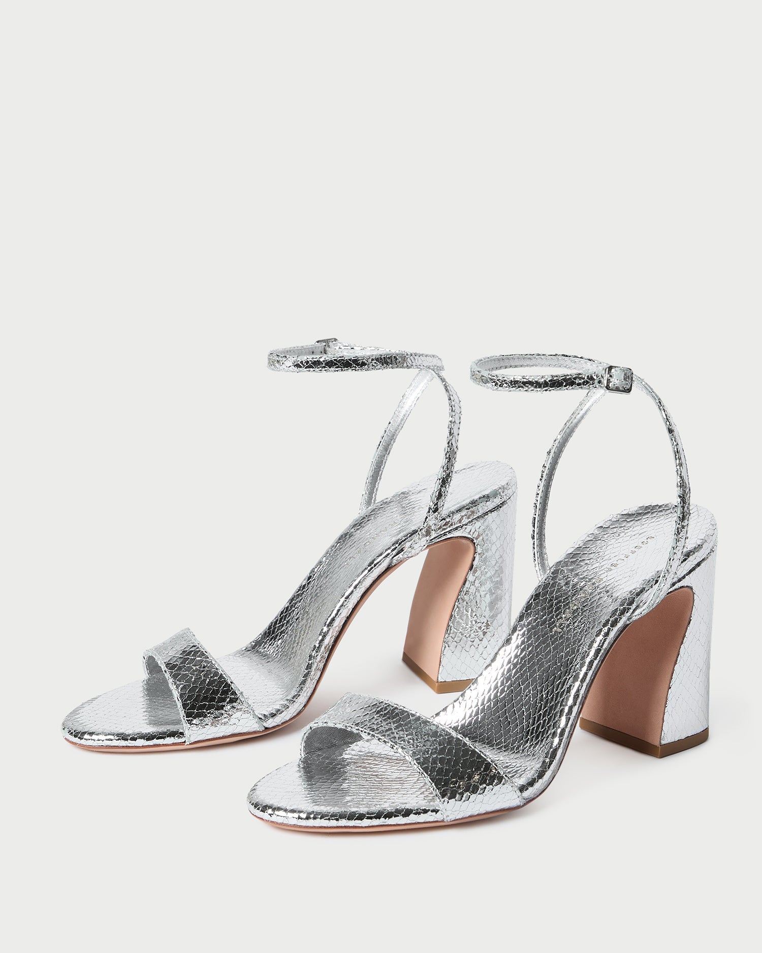 Malia Women's Silver Snake Embossed Sandals - Fashionable Strappy Summer Shoes for Beach, Party & Casual Wear