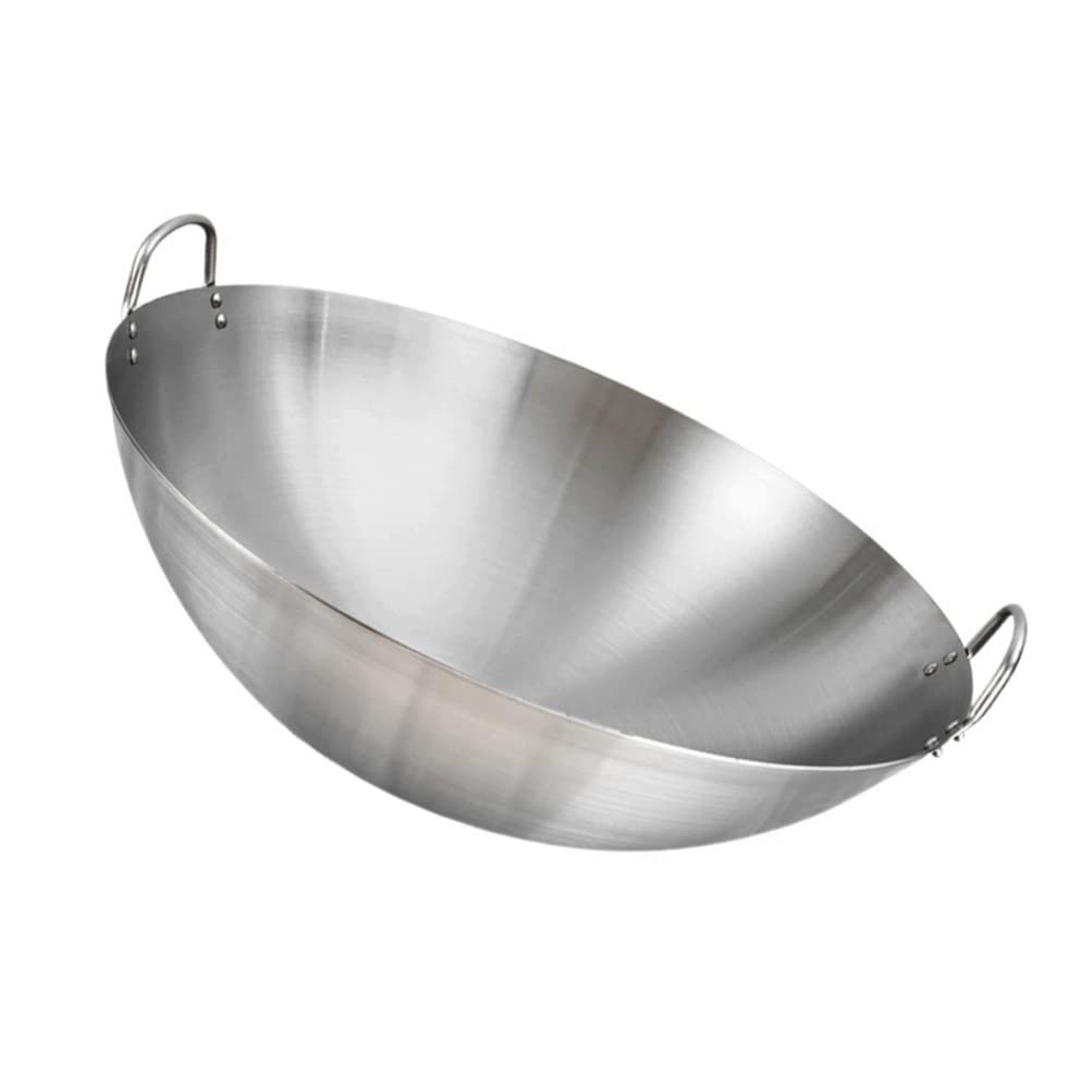 Premium Stainless Steel Deep Wok Pan 26cm - Large Cast Iron Skillet for Steak, Bacon, Fish & Omelette - Professional Cooking Griddle & Frying Pan - Perfect for Stir Fry, Searing & Kitchen Grilling - Ideal for Home Chefs & Restaurant Use