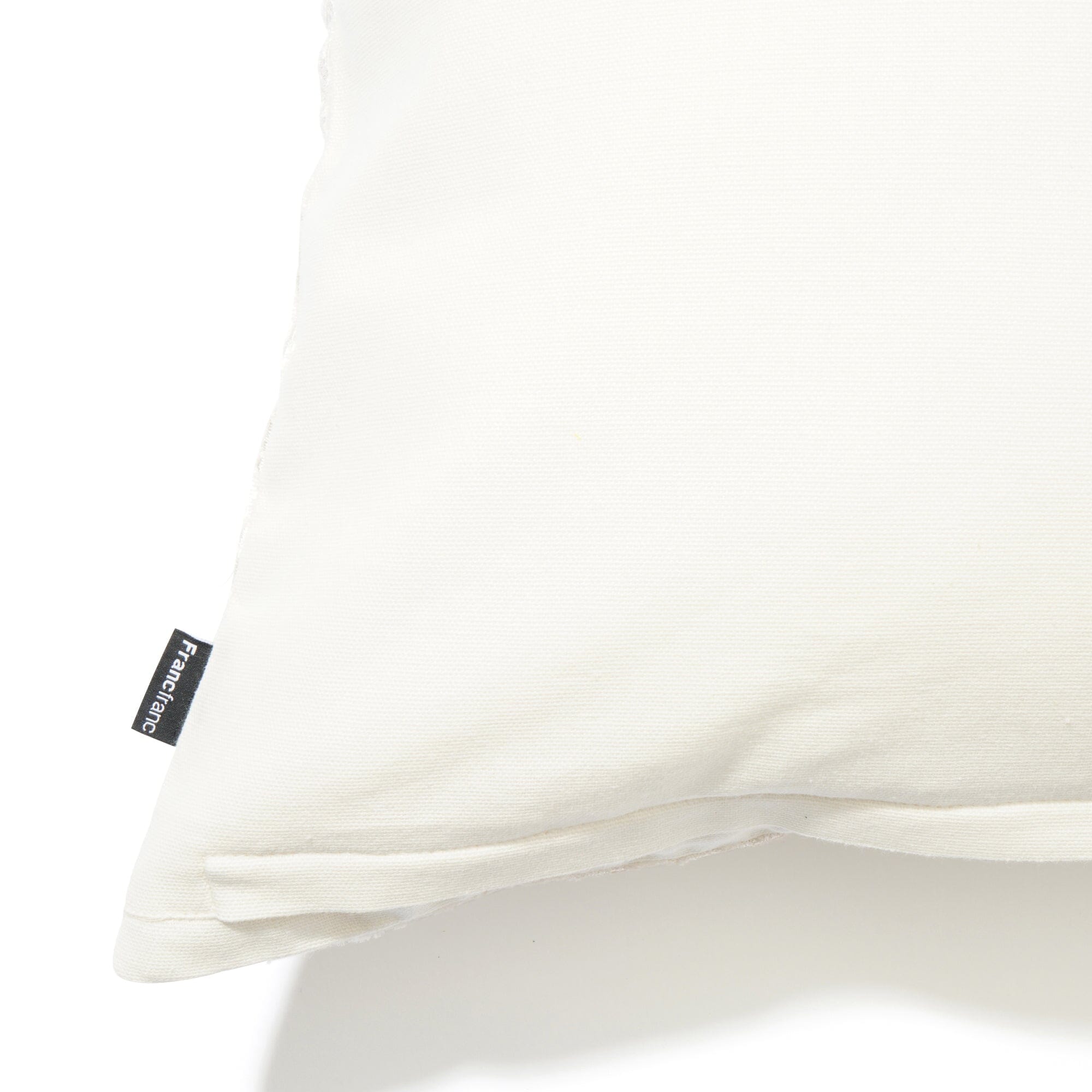 EMB Ornament Cushion Cover 45x45cm White - Decorative Pillow Case for Sofa, Bed, Living Room & Home Decor