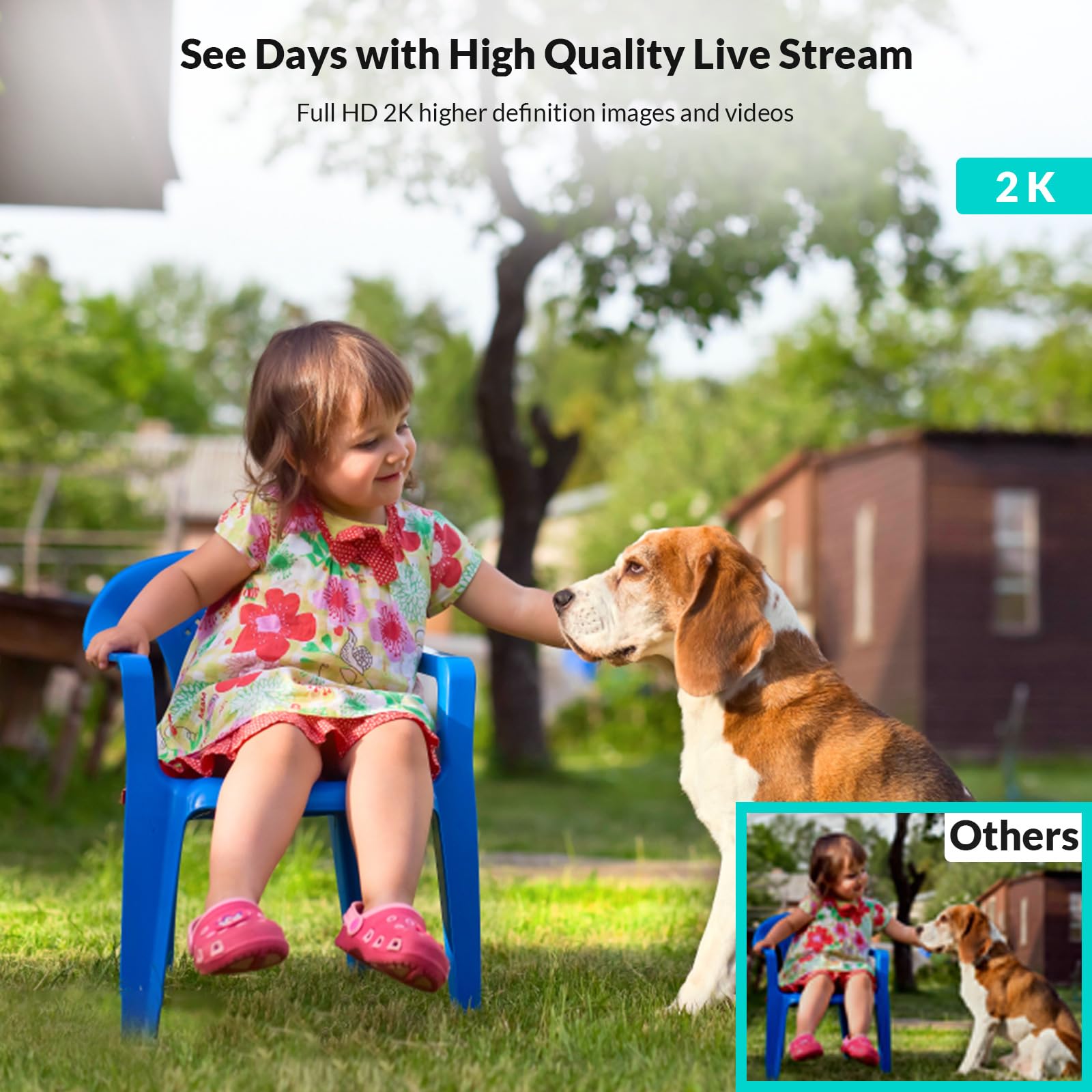 NETVUE WiFi Surveillance Camera with FHD Color Night Vision, 360° PTZ Outdoor Security Camera, Human Detection & Wireless Connectivity - Ideal for Home Security, Baby Monitoring & Pet Watching (Black)