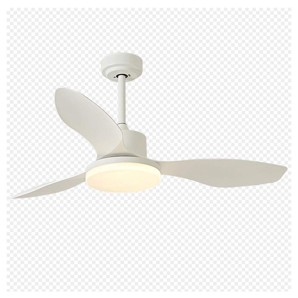 Nordic Style 48-inch White ABS 3-Blade Ceiling Fan with LED Dimming Light - Perfect for Living Room, Bedroom & Home Decor