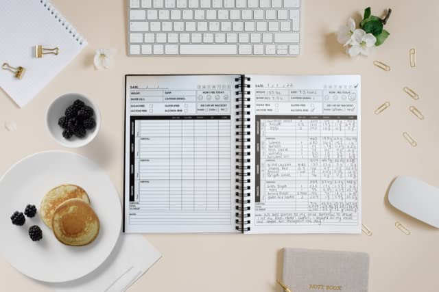 Best Food Journal for Weight Loss & Nutrition Tracking - 8x6 Inch Macro Tracker & Food Diary | Perfect for Meal Planning, Fitness Goals & Healthy Lifestyle
