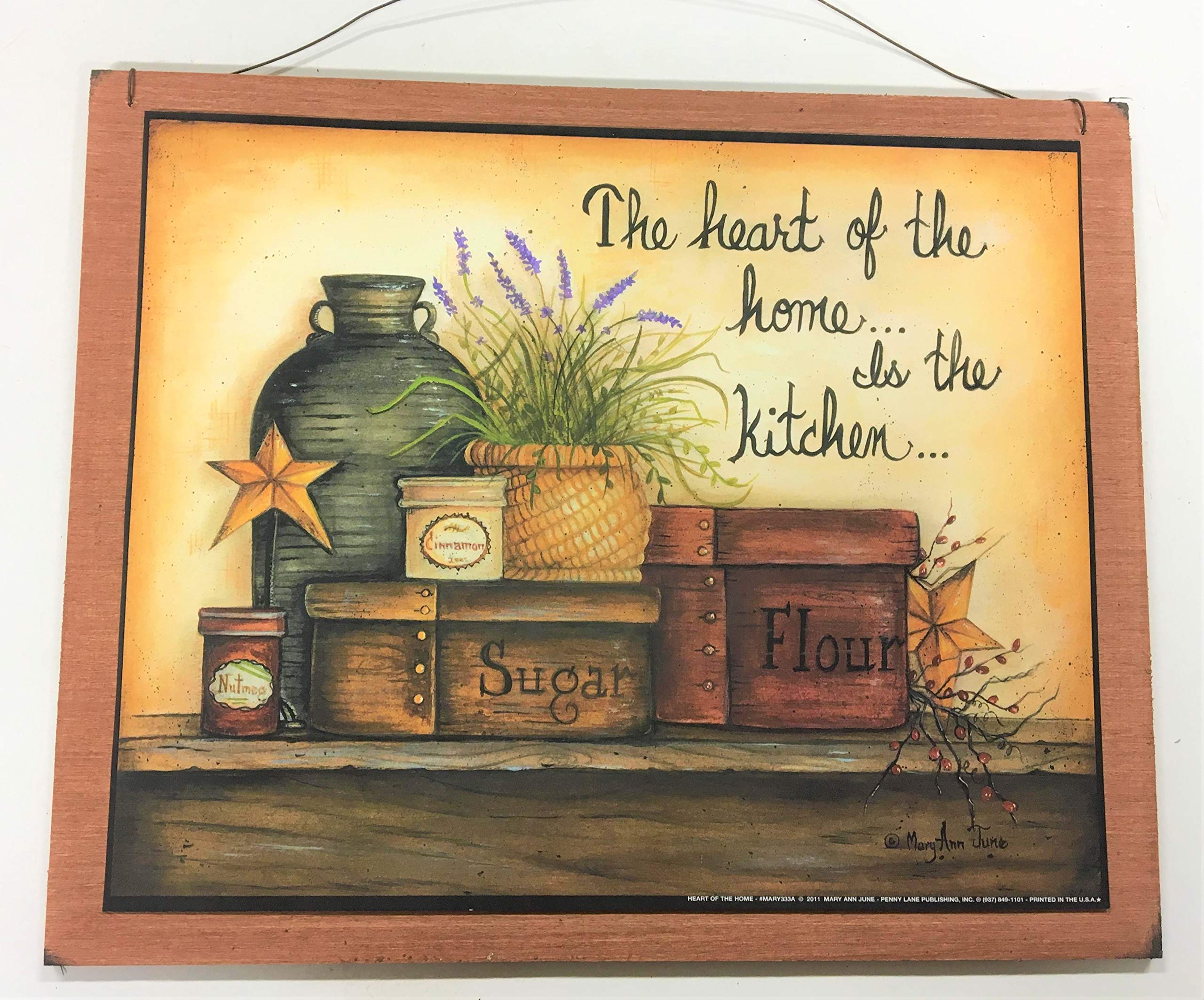 Country Wooden Wall Art - Kitchen Decor for Farmhouse Style