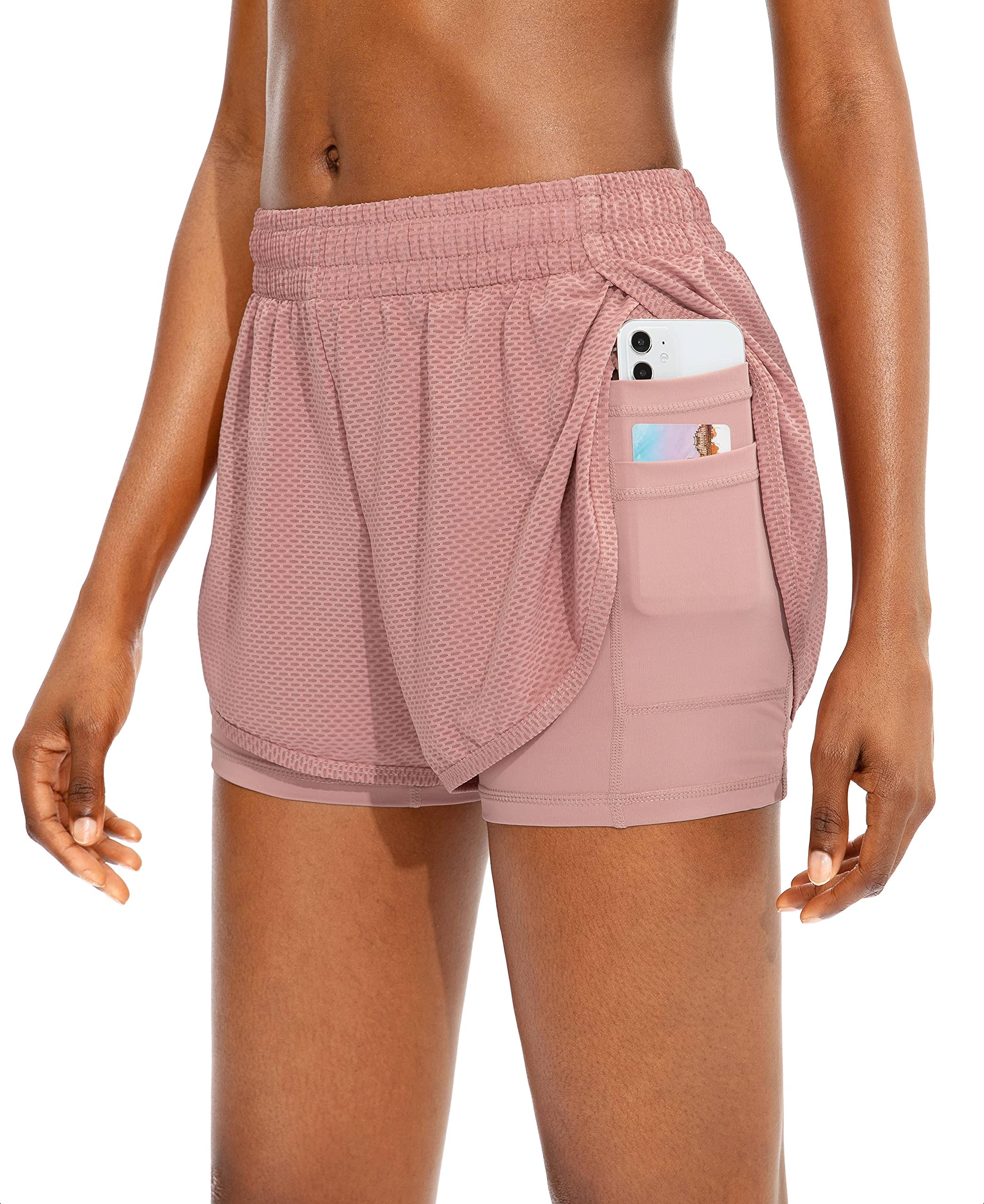 G Gradual Women's 2-in-1 Running Shorts with Phone Pockets - Athletic Workout Gym Shorts for Women | Perfect for Running, Yoga & Fitness Training
