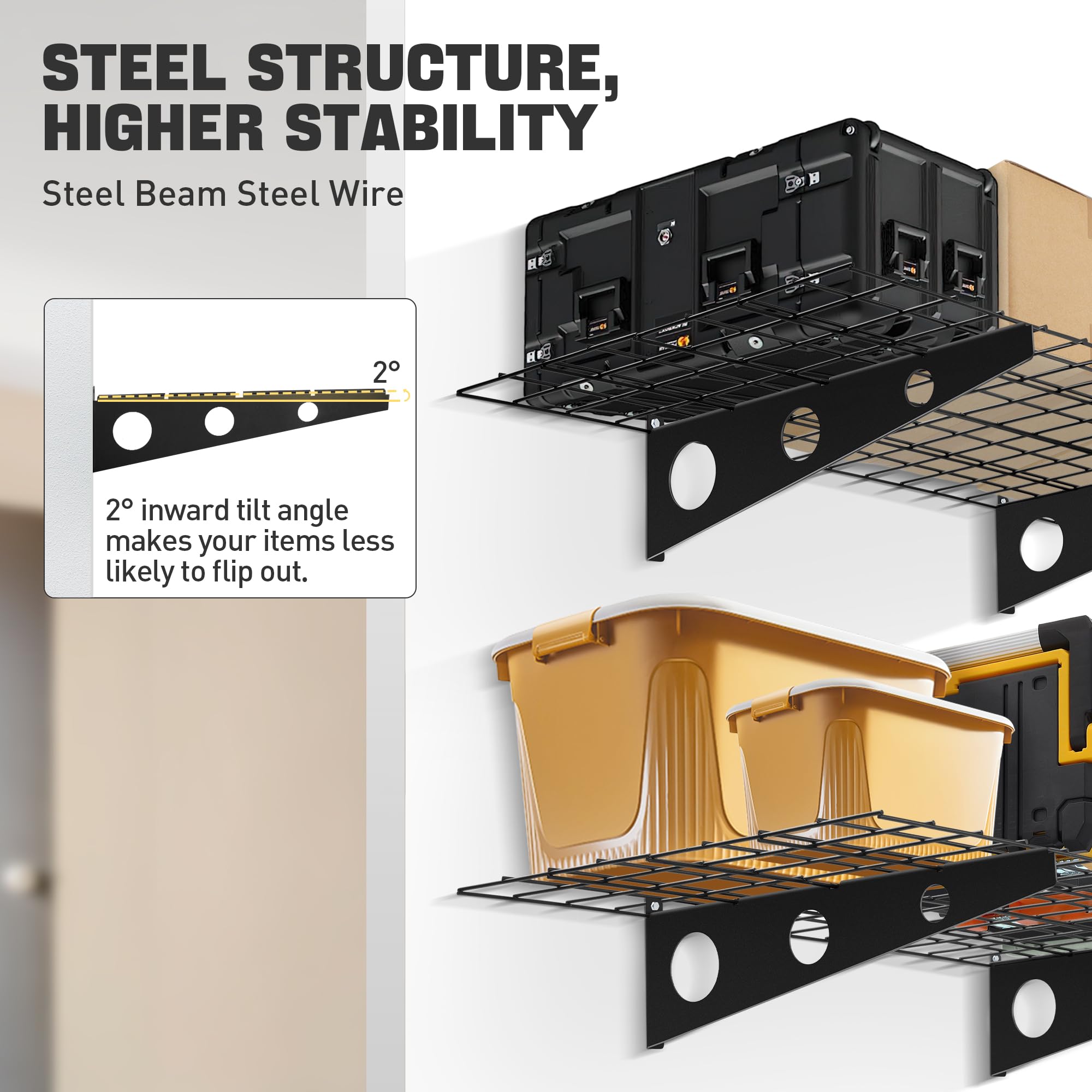 Rengue 2-Pack Heavy Duty Wall Shelves - 72
