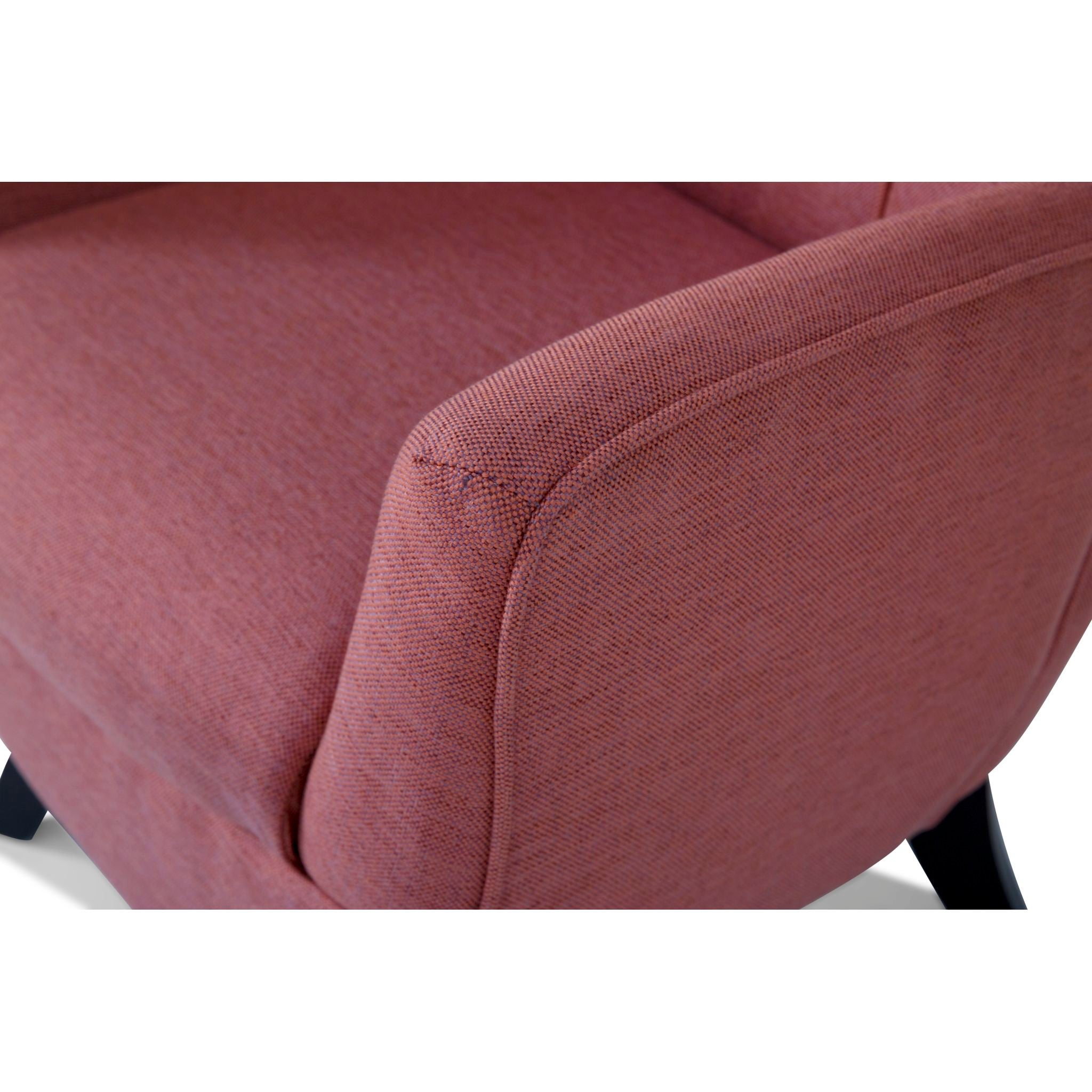 Bethany Accent Chair in Coral - Stylish Mid-Century Modern Lounge Chair for Living Room, Bedroom, or Office Decor