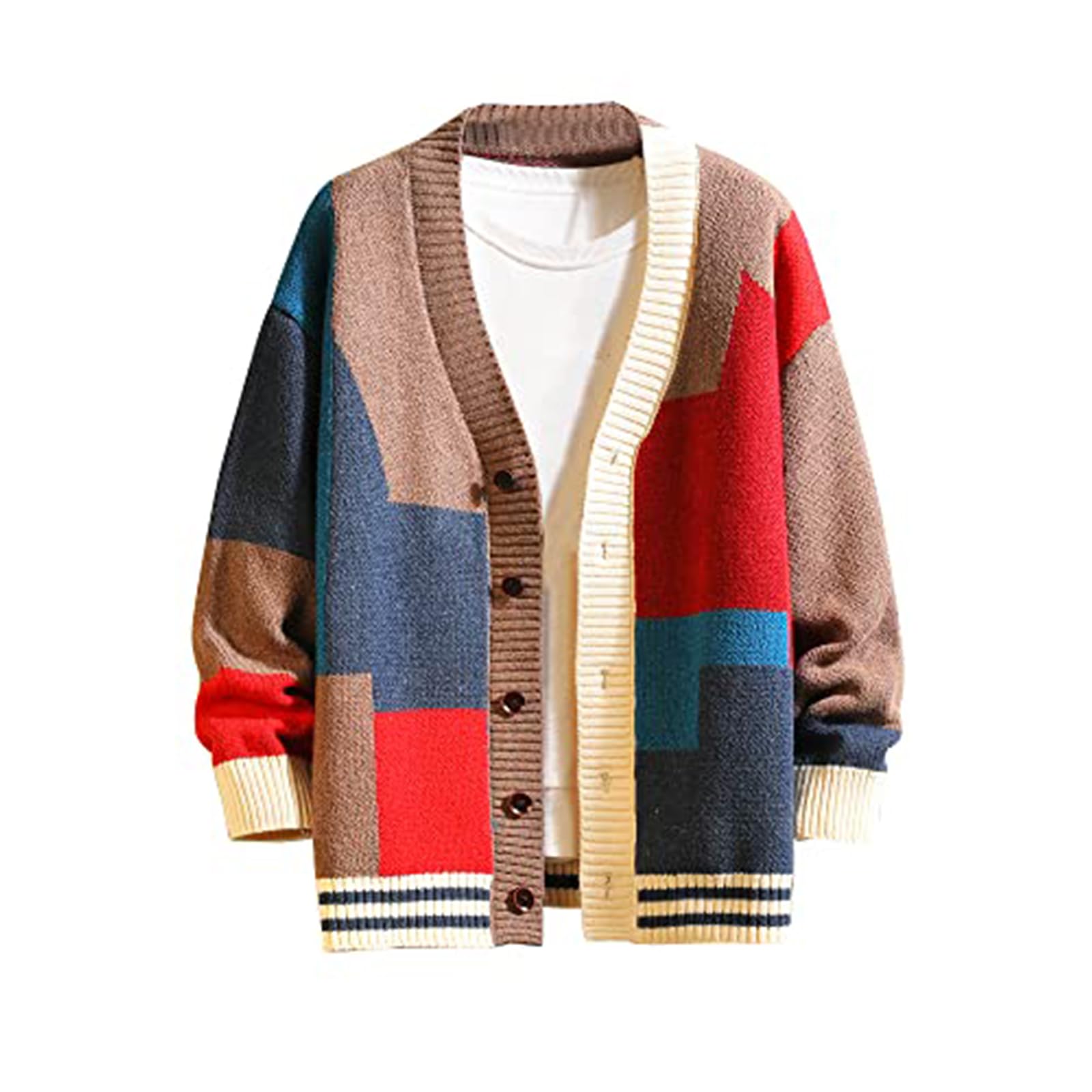 Men's Knitted Cardigan Sweater with Buttons - Long Sleeve Button-Up Casual Pullover for Fall & Winter | Perfect for Office, Date Night, and Weekend Outings