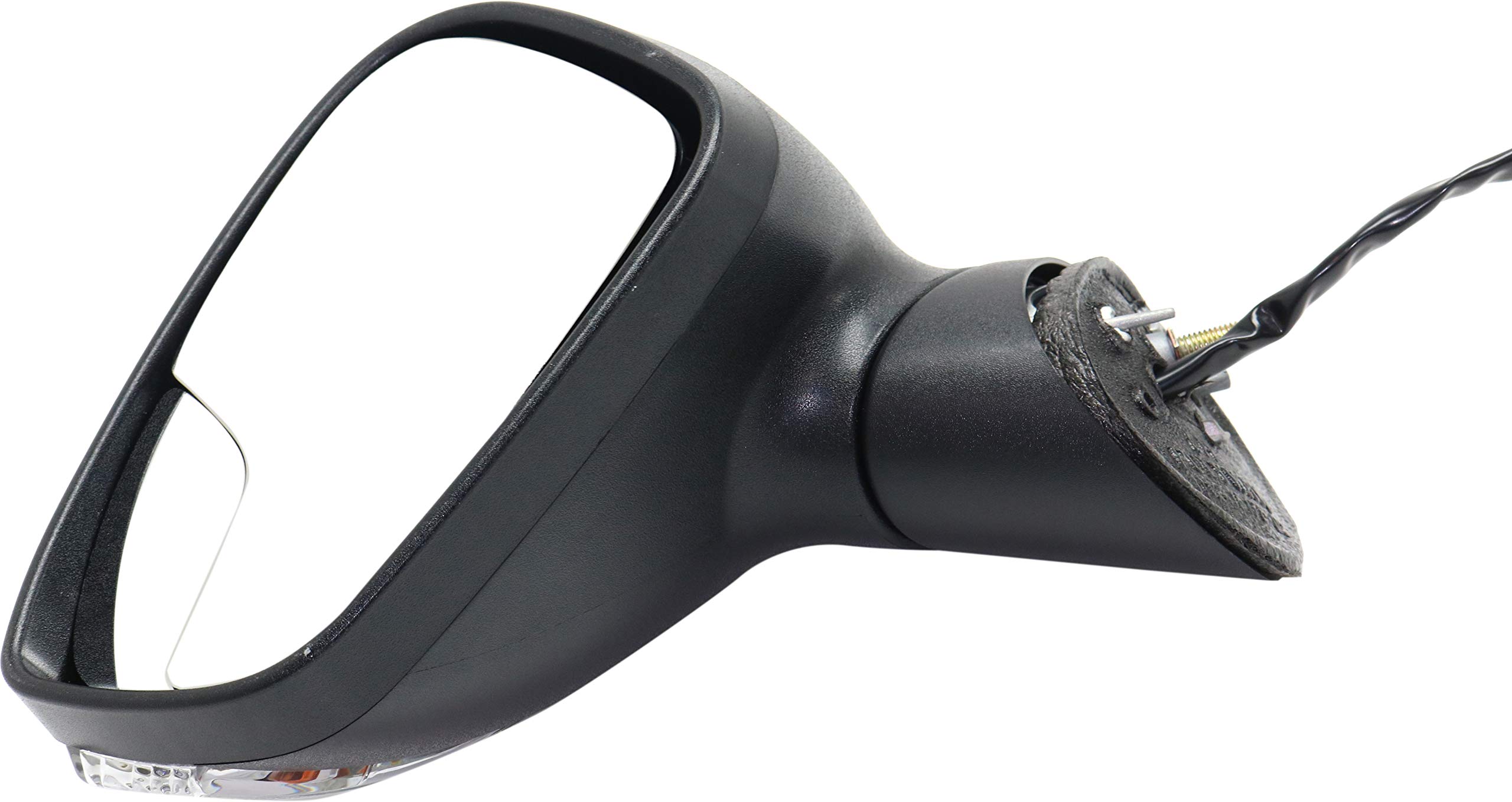 Ford Fiesta 2014-2019 Driver Side Power Mirror with Turn Signal & Spotter Glass - Replacement for Models Without Cold Weather Package - Easy Installation & Paintable Surface - Perfect for Parking Assistance & Blind Spot Visibility