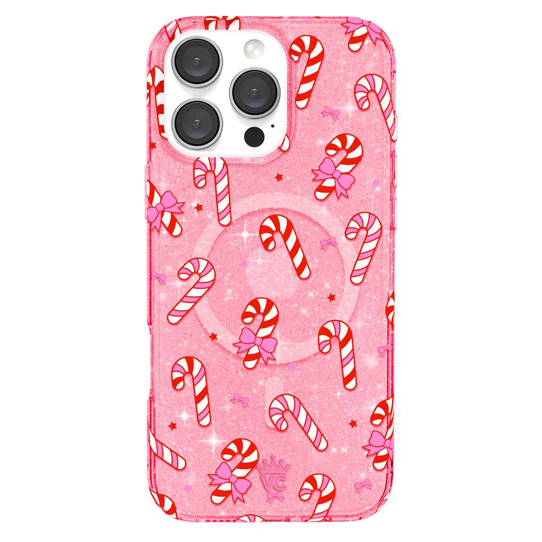 Pink Peppermint Princess iPhone Case - Cute Floral Design Protective Cover for iPhone 13/14/15 - Perfect for Girls, Teens & Women - Great Gift for Birthday, Christmas & Everyday Use