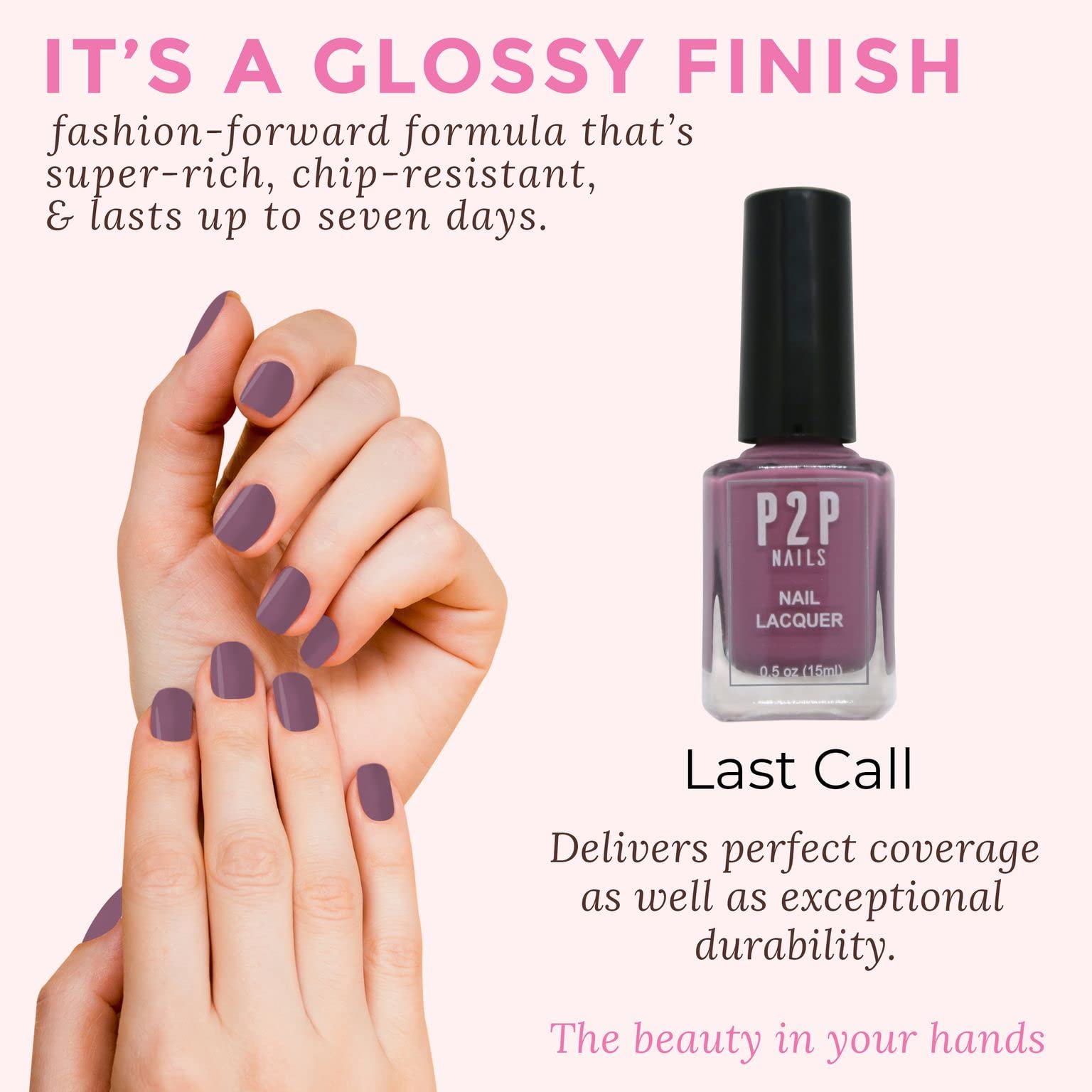 Vibrant Purple Nail Polish - Long Lasting All Season Salon Quality Nail Lacquer with Natural Shine - Perfect for Manicures, Pedicures & Special Occasions