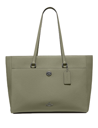 Coach Crossgrain Leather Folio Tote Bag for Women - Stylish Work Tote, Laptop Bag & Travel Carryall - Perfect for Office, Business Meetings & Daily Commute