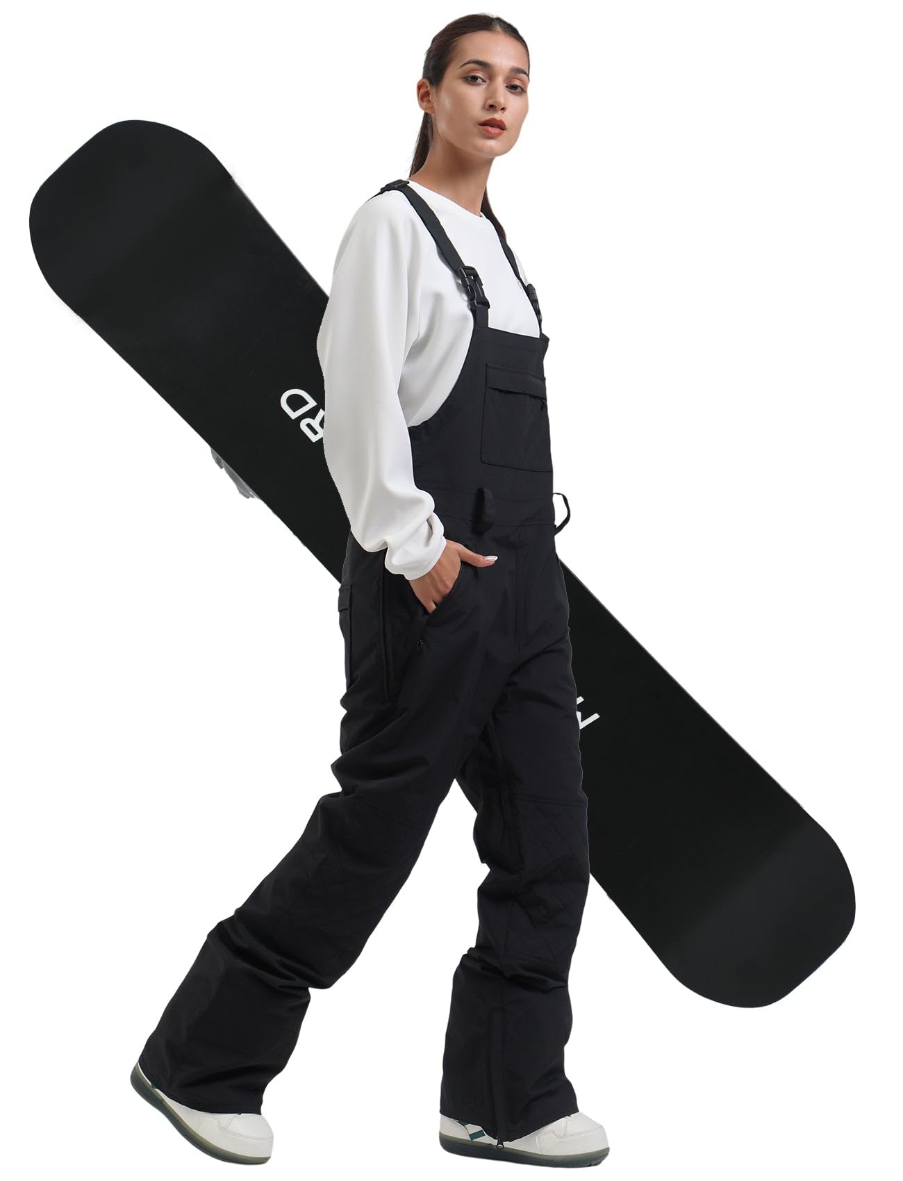 GSOU SNOW Women's Waterproof Ski Bibs - Windproof Snowboard Pants & Winter Overalls for Outdoor Sports - Perfect for Skiing, Snowboarding & Cold Weather Activities