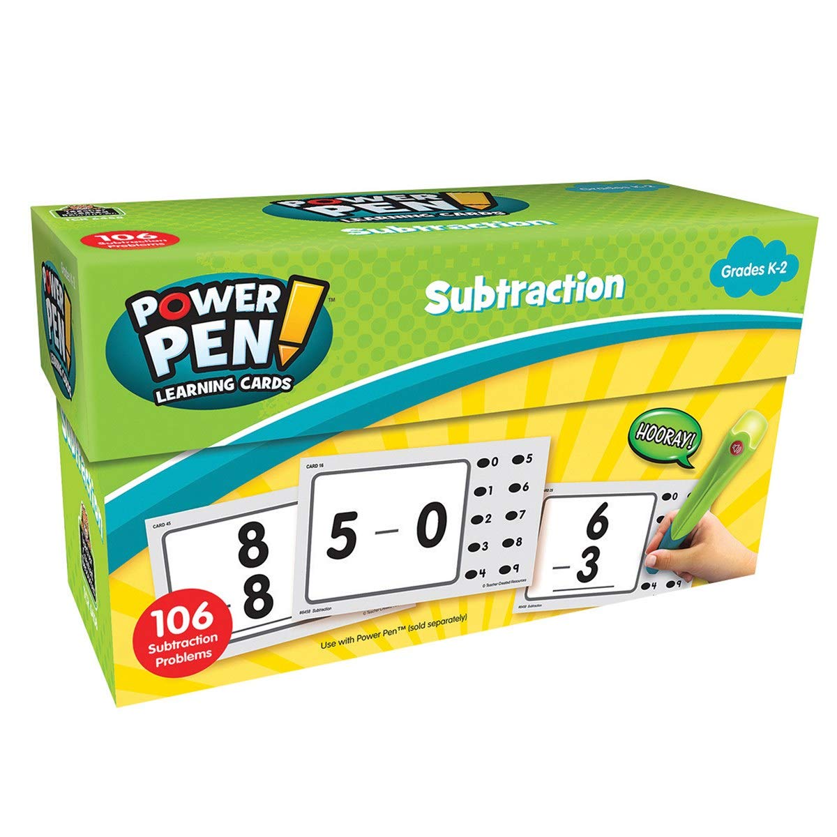 Teacher Created Resources Power Pen Learning Math Quiz Cards - Set of 7 | Interactive Math Practice for Kids | Perfect for Homeschooling & Classroom Learning Activities