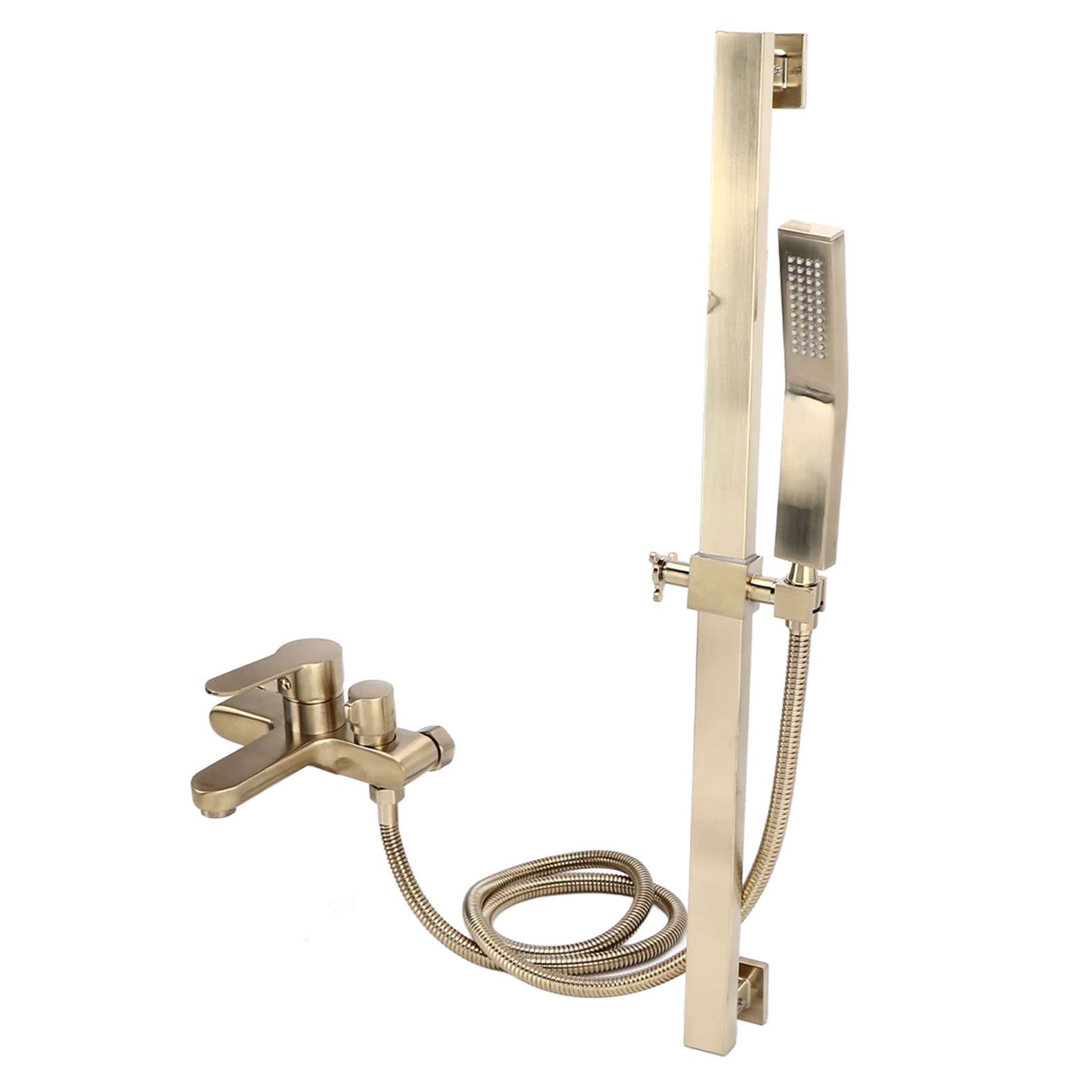 Eecoo G1/2 Single Handle Wall Mounted Bathtub Faucet with Hand Shower - 304 Stainless Steel Hot & Cold Water Bathroom Tap for Shower Room - Perfect for Modern Bathrooms and Spa-Like Showers