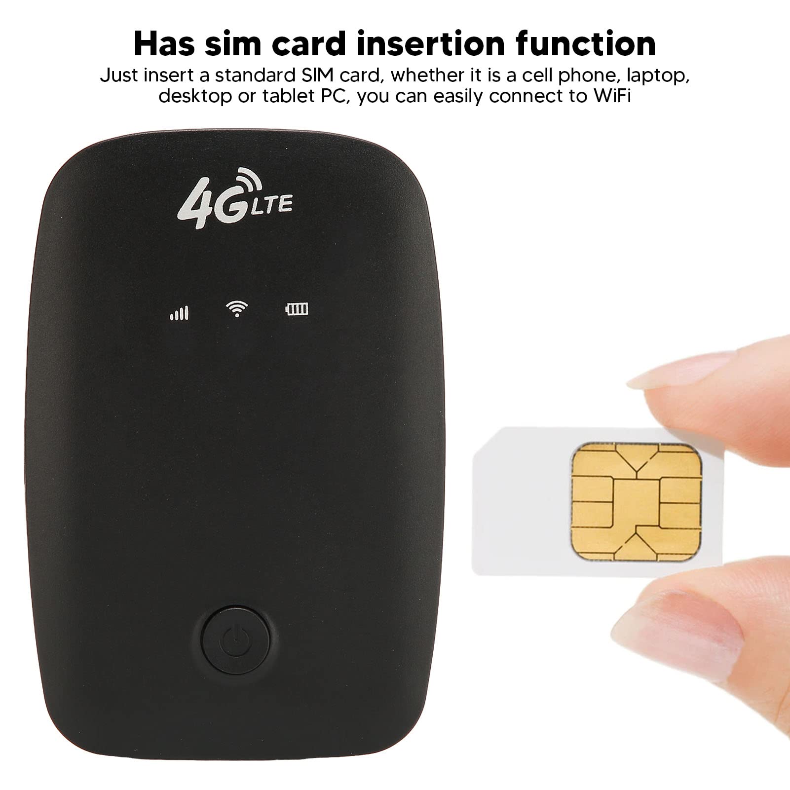 4G LTE Mobile WiFi Hotspot Router with SIM Card Slot, 2100mAh Portable Battery - Fast Wireless Internet for Business Travel, Car Use & Home | Secure Connectivity Anywhere