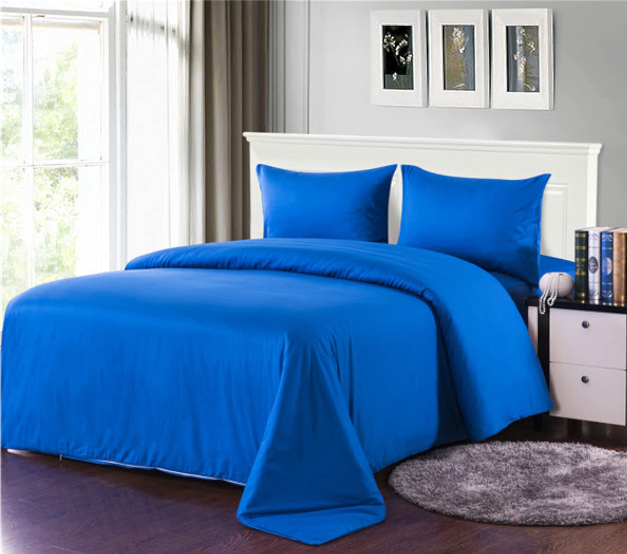 Tache Home Fashion 3-4 Piece Comforter Set with Zipper Closure - Twin Size Blue Bedding for Cozy Sleep | Perfect for Guest Rooms, Dorms & Kids Bedrooms