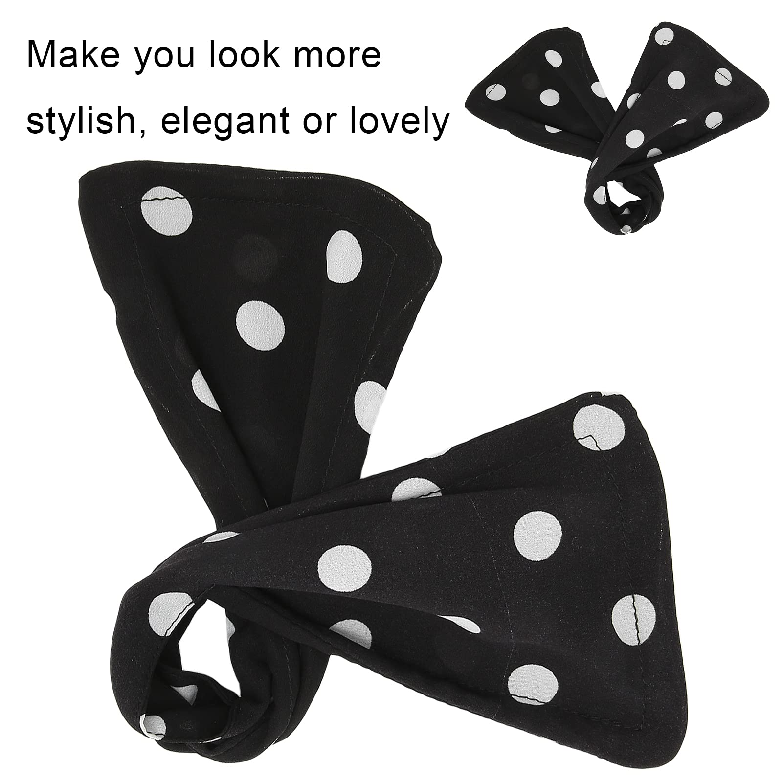 Cigemay Hair Bun Maker - 13.8 X 3.9 Inch Fabric Hair Styler for Women & Girls | Durable Cloth Material for Everyday Use, Parties & Special Occasions | Quick & Easy Updo Hairstyle Tool (Black Dots)