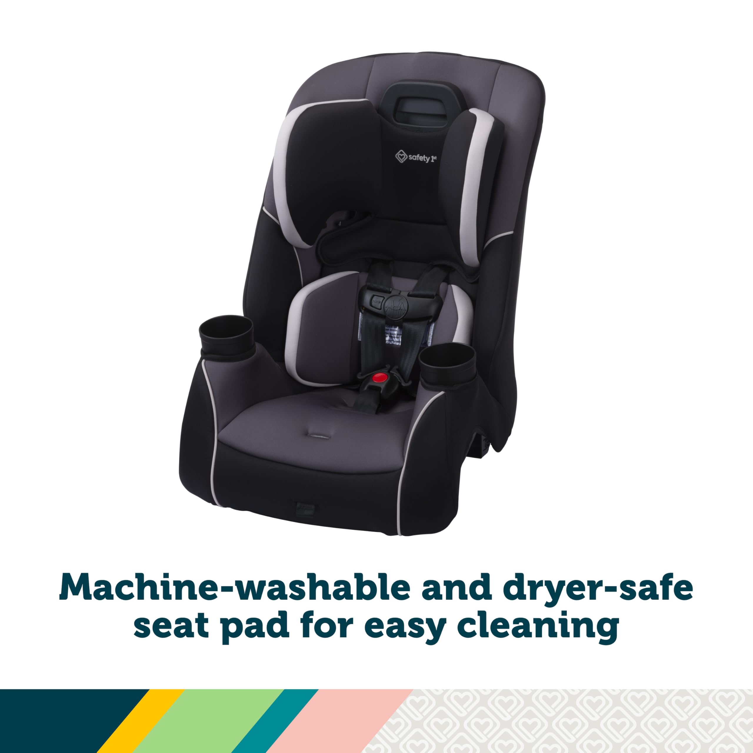 Safety 1st Crosstown Slim All-in-One Convertible Car Seat for Infants to Toddlers - Lightweight, Compact Design in City Storm - Perfect for City Driving, Travel & Everyday Use