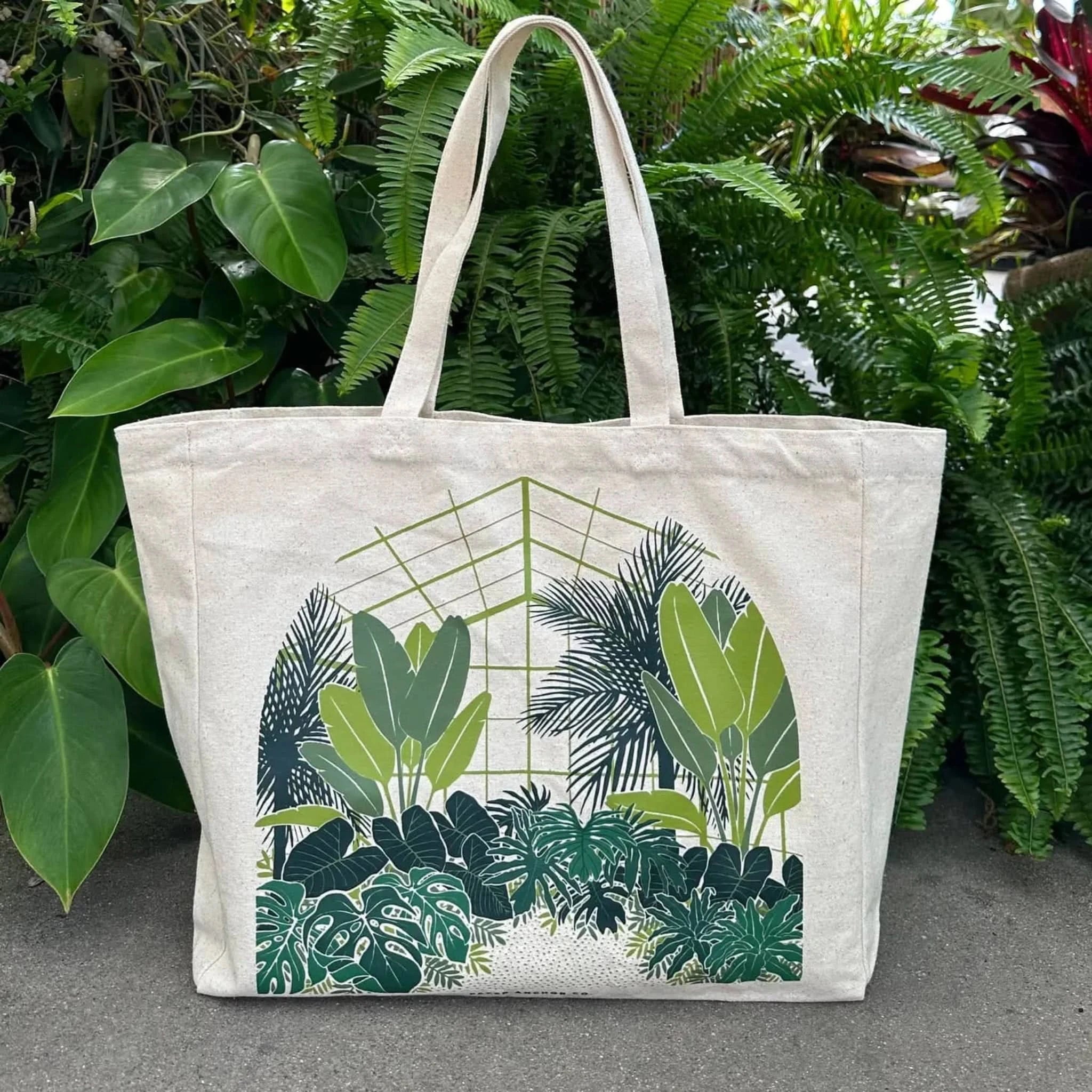 Stylish Tropical Conservatory Tote Bag - Waterproof Beach Tote with Zipper Closure for Women | Perfect for Pool, Vacation & Summer Travel Accessories