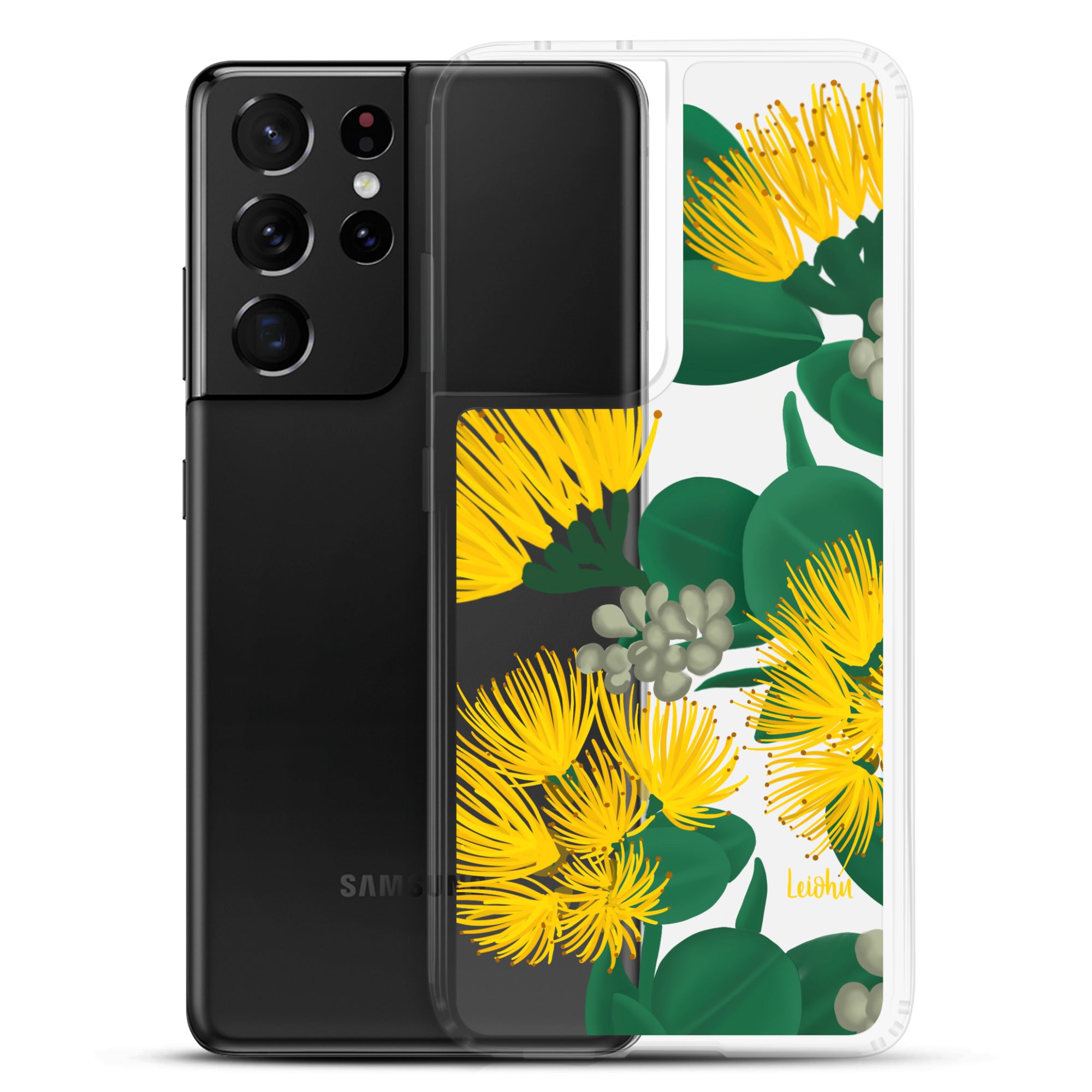 Ōhi'a Lehua Melemele Yellow Flower Clear Protective Case for Samsung Galaxy [Model] - Durable Slim Cover for Everyday Use & Travel