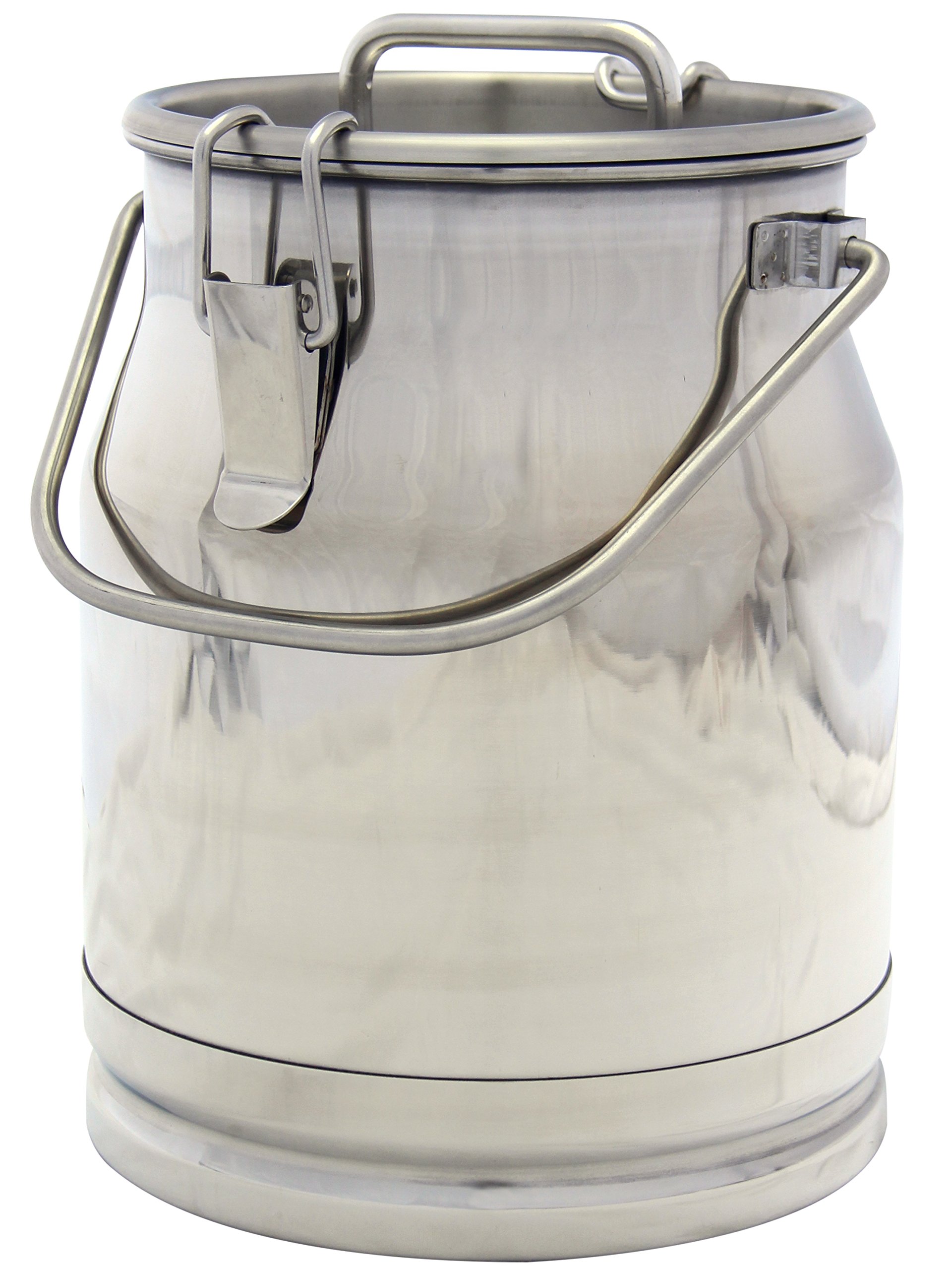Premium 2.6 Gallon Stainless Steel Milk Transport Can - Airtight Seal, Durable Construction with Optional Spigot - Perfect for Farm Fresh Milk Storage, Commercial Dairy Transport & Homemade Beverage Dispensing