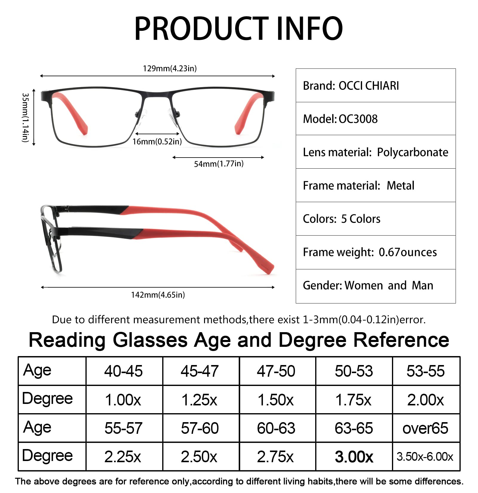 Anti Blue Light Glasses for Men - Gaming & Computer Use (Black Red) for Eye Protection
