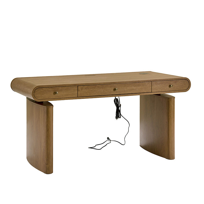 Louise Mid Century Modern Electric Height Adjustable Standing Desk with Wireless Charging - Perfect for Home Office, Gaming & Workspace Ergonomics