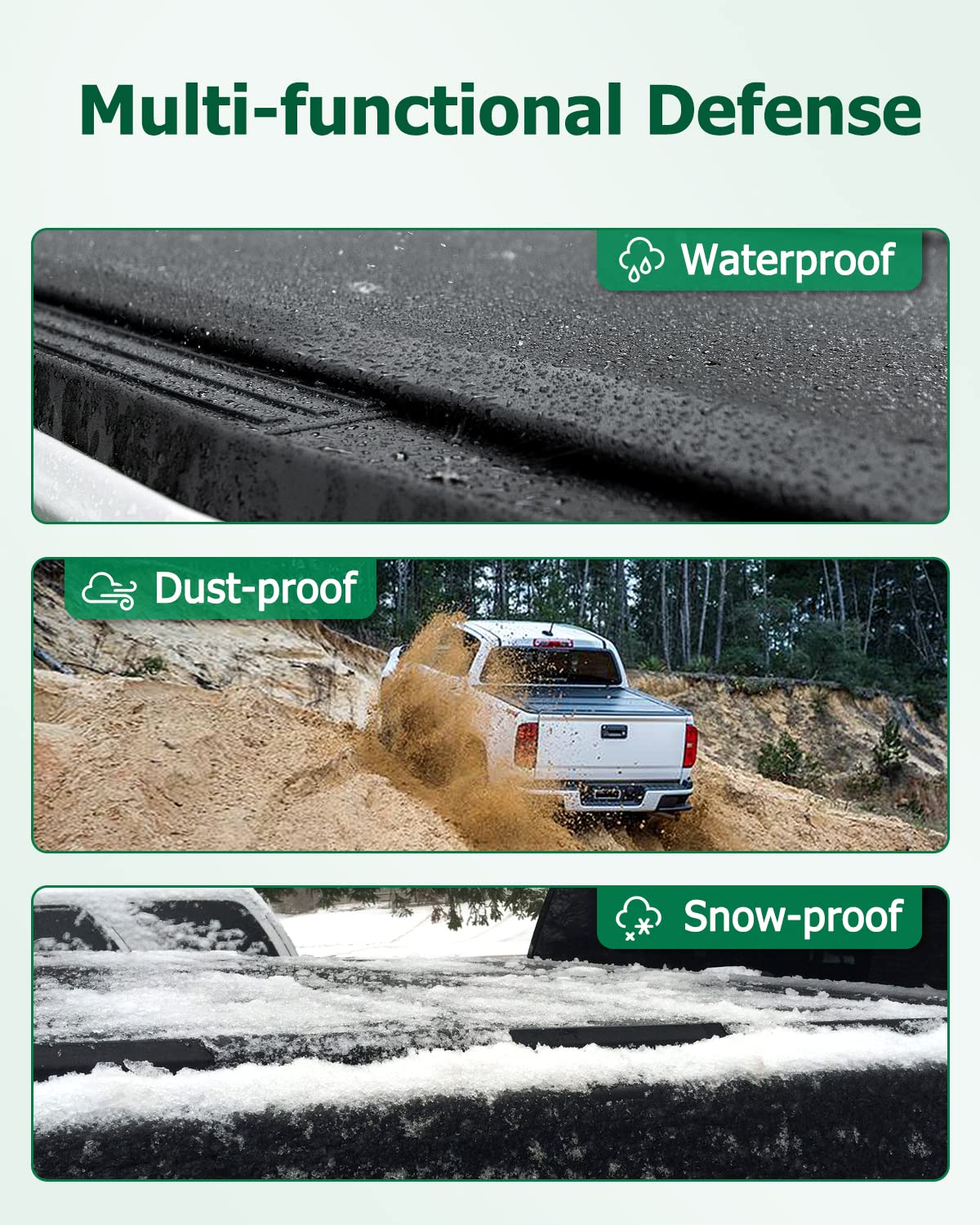 SCITOO Roll Up Tonneau Cover for 1999-2006 Chevy Silverado & GMC Sierra 1500/2500 - 8FT Truck Bed Cover Kit | Waterproof & Durable | Perfect for Camping, Hauling & Outdoor Adventures