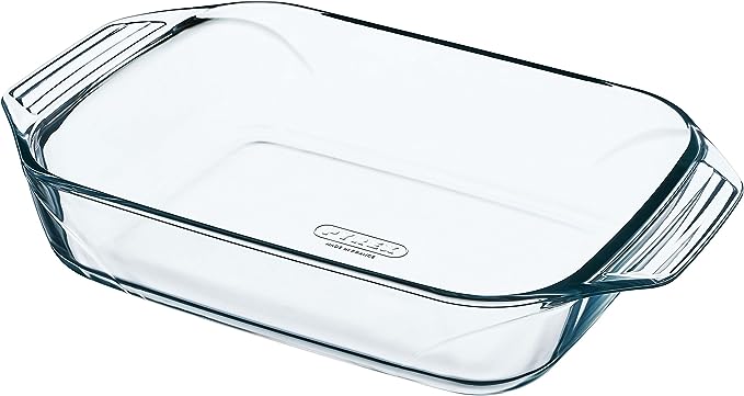 Pyrex Optimum 2.9L Rectangular Roasting Dish - 35 x 23 cm Oven Safe Bakeware for Turkey, Chicken, Casseroles & Holiday Meals