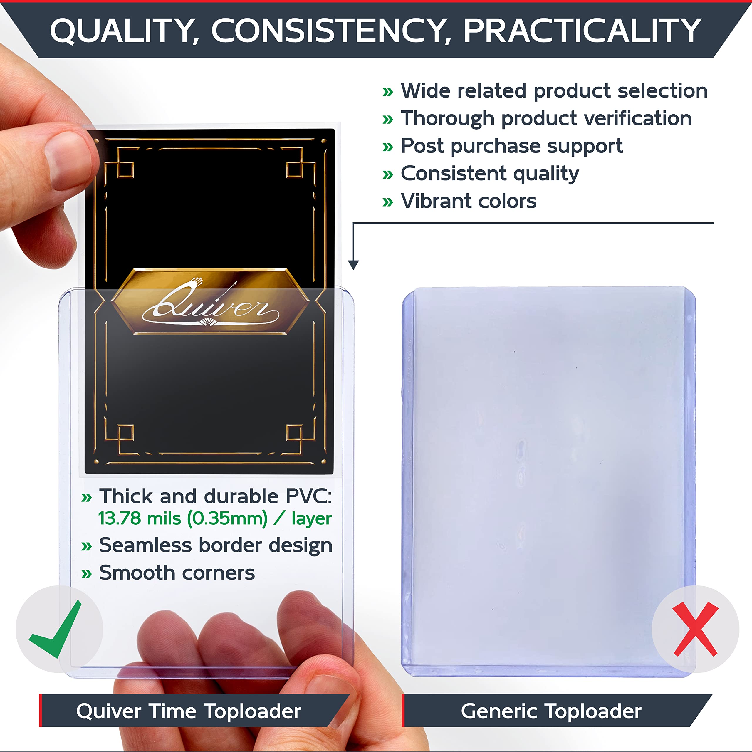 Premium 3x4 Top Loaders for Trading Cards - 35pt Durable Hard Plastic Card Protectors for Sports, Baseball & Football Cards (28 pcs + 28 Penny Sleeves, Clear) - Perfect for Collectors, Grading & Display
