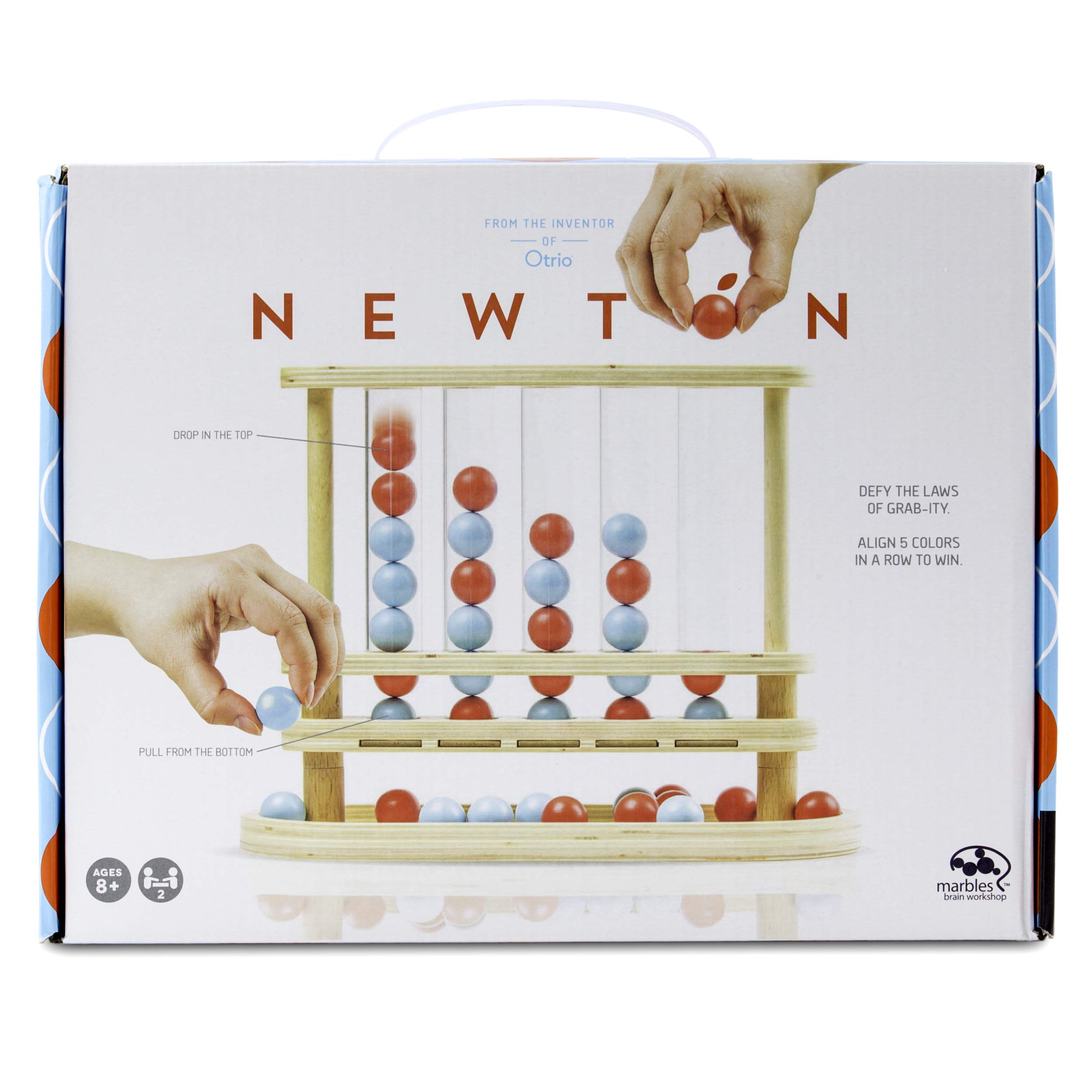 Premium Marbles Newton's Cradle - Classic Physics Desk Toy for Stress Relief & Office Decor | Fun Educational Gift for Kids & Adults