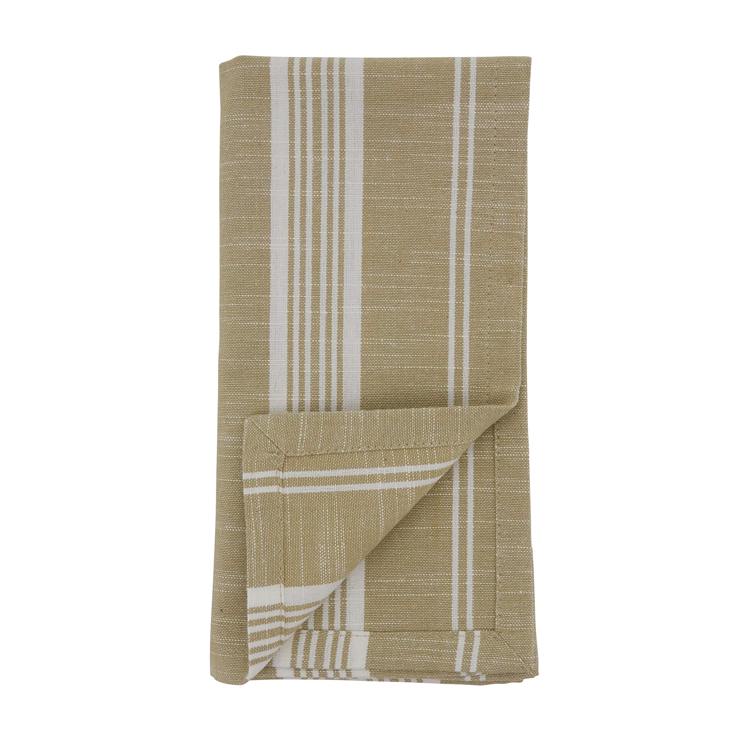Premium Striped Cotton Table Napkins Set of 4 - Soft & Absorbent Dinner Napkins for Everyday Use, Parties & Formal Dining - Machine Washable & Durable
