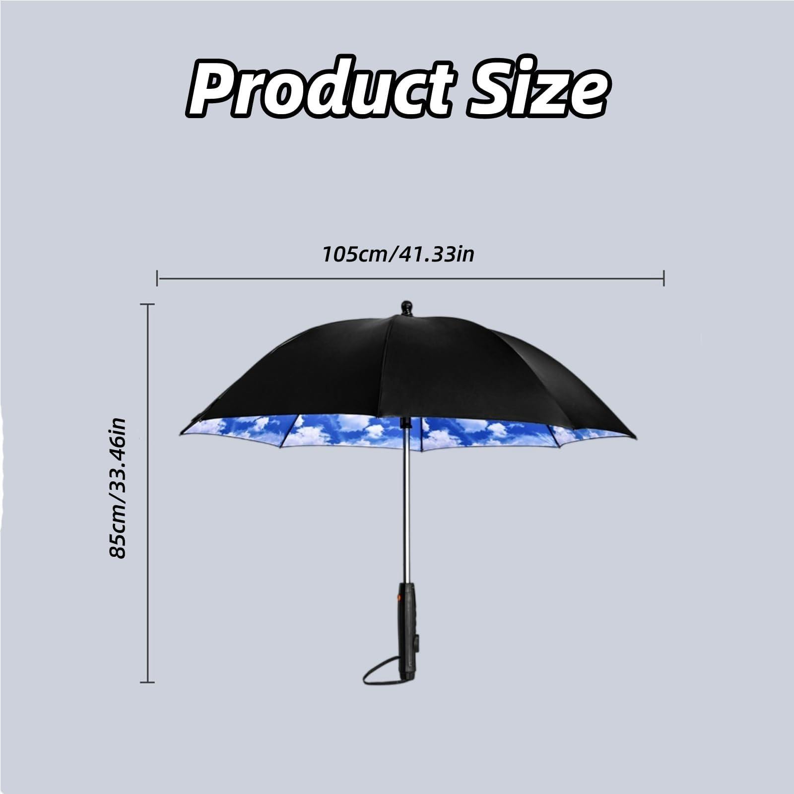 3-in-1 UV Blocking Umbrella with Cooling Fan & Mist Spray - Portable Folding Sun & Rain Umbrella with Battery - Perfect for Outdoor Activities, Beach, Hiking and Travel