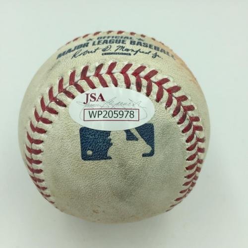 Aledmys Diaz MLB Debut Signed Game Used Baseball with JSA & MLB Authentication - Collectible MLB Autographed Baseball for Memorabilia Display & Sports Fan Gifts